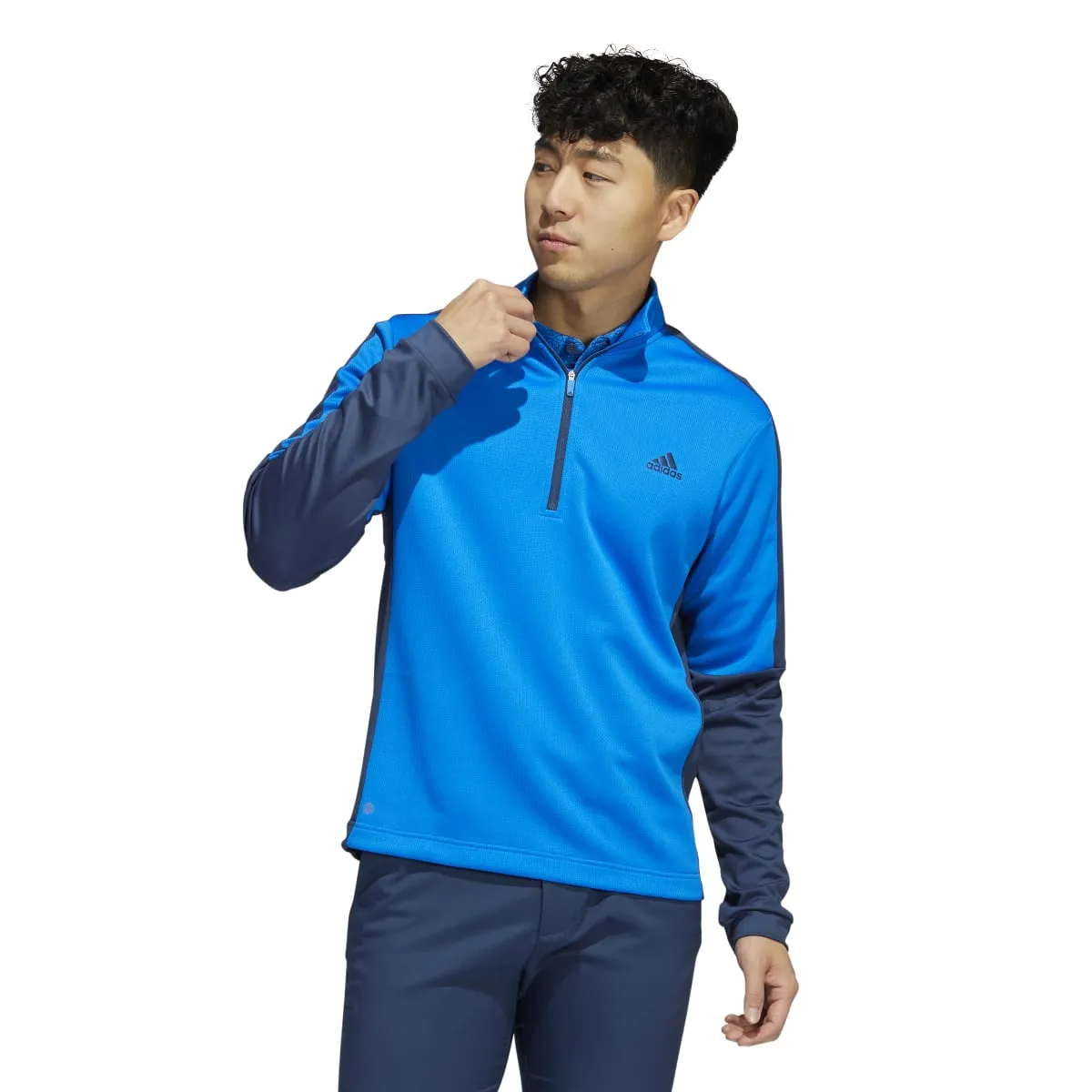 adidas Colourblock Primegreen 1/4 Zip Golf Top HE5452