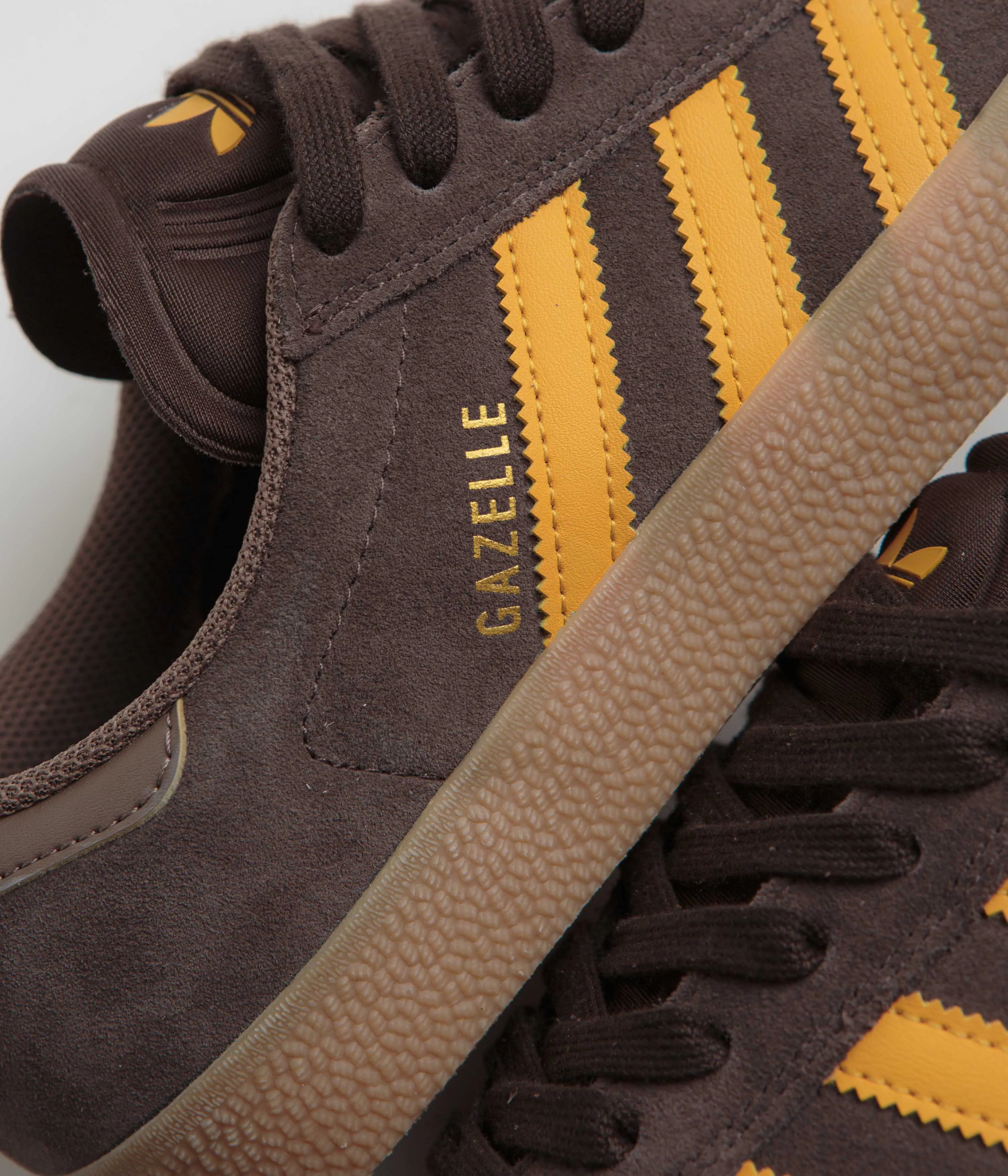 Adidas Gazelle ADV Shoes - Dark Brown / Preloved Yellow / Earth Strata Adidas