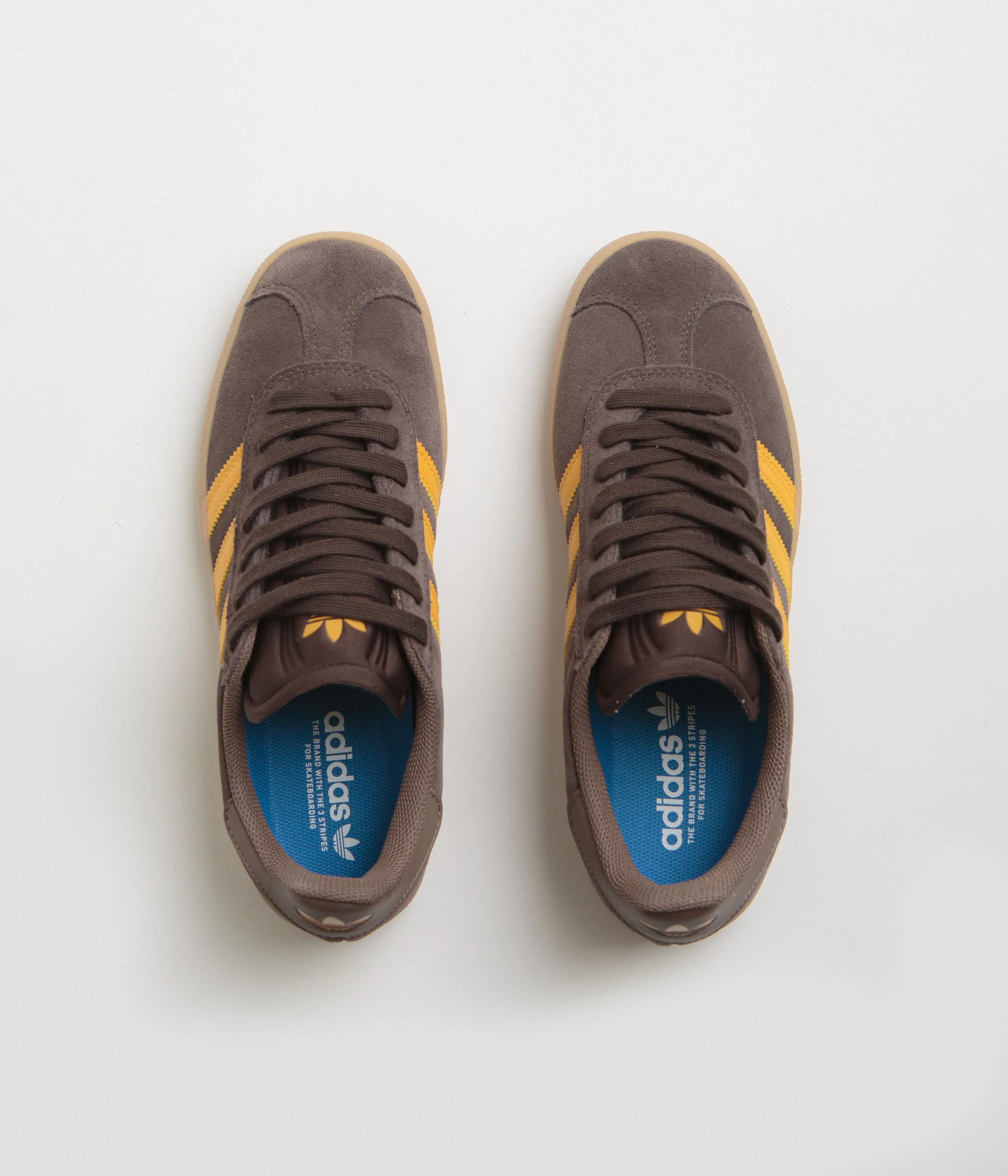 Adidas Gazelle ADV Shoes - Dark Brown / Preloved Yellow / Earth Strata Adidas