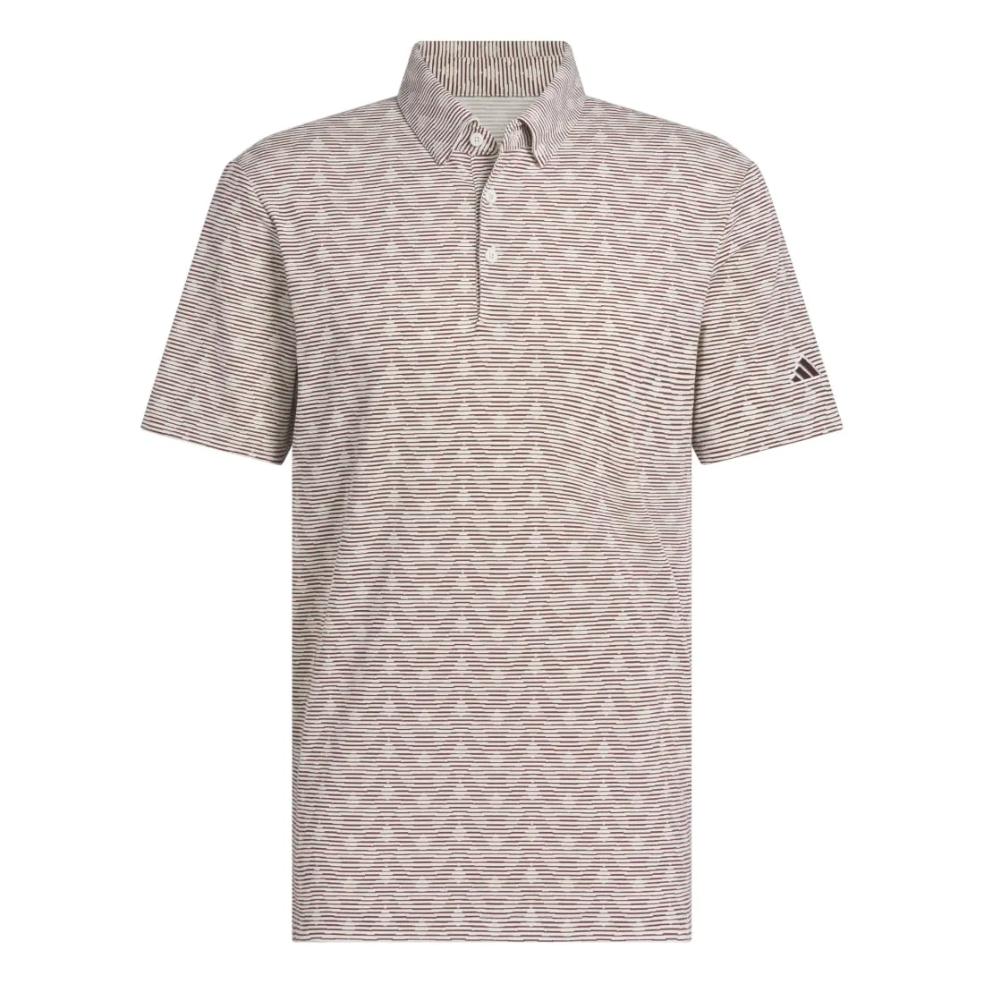 adidas Go-To Printed Stripe Golf Polo Shirt JF4931