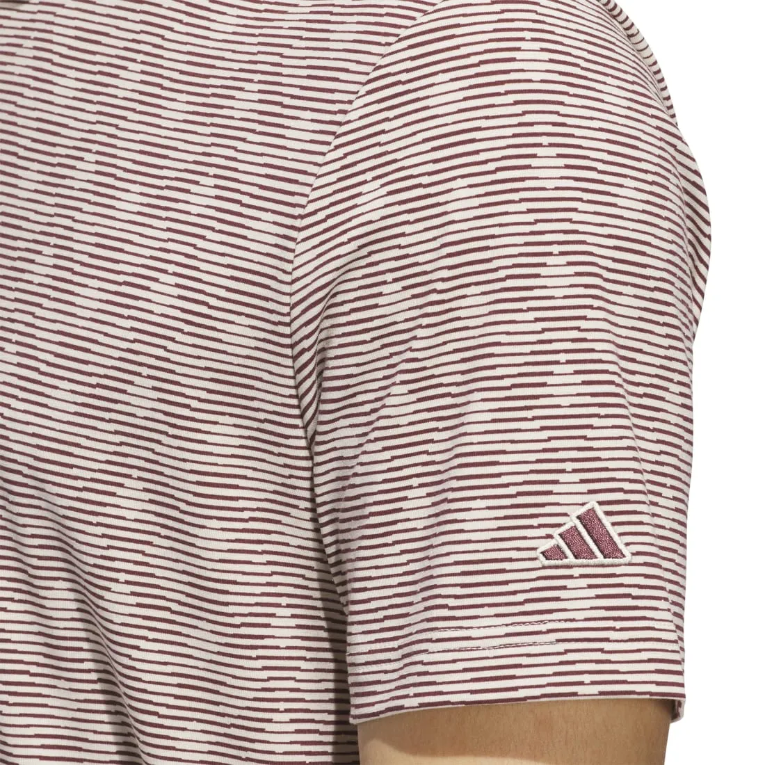 adidas Go-To Printed Stripe Golf Polo Shirt JF4931