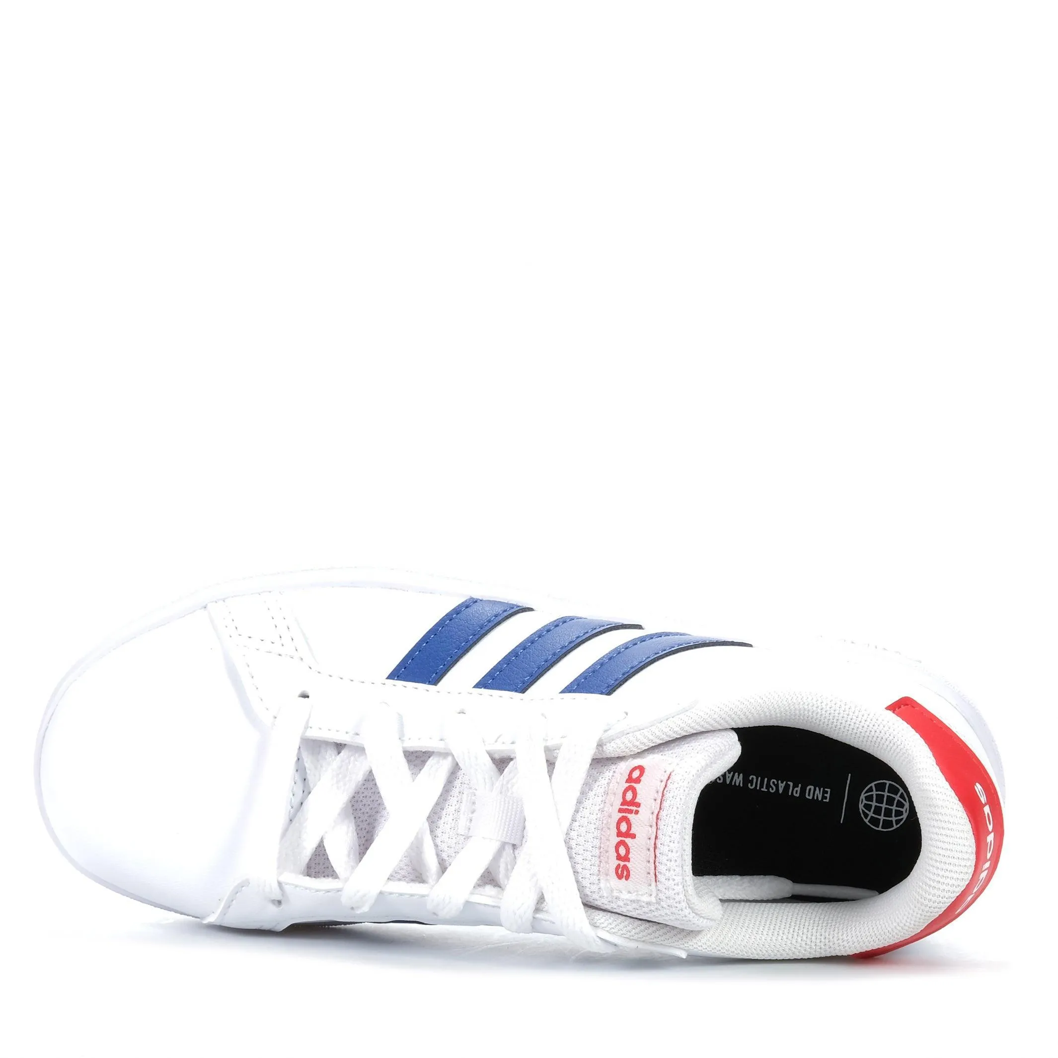 Adidas Grand Court Youth White/Blue/Red Shoes_Adidas