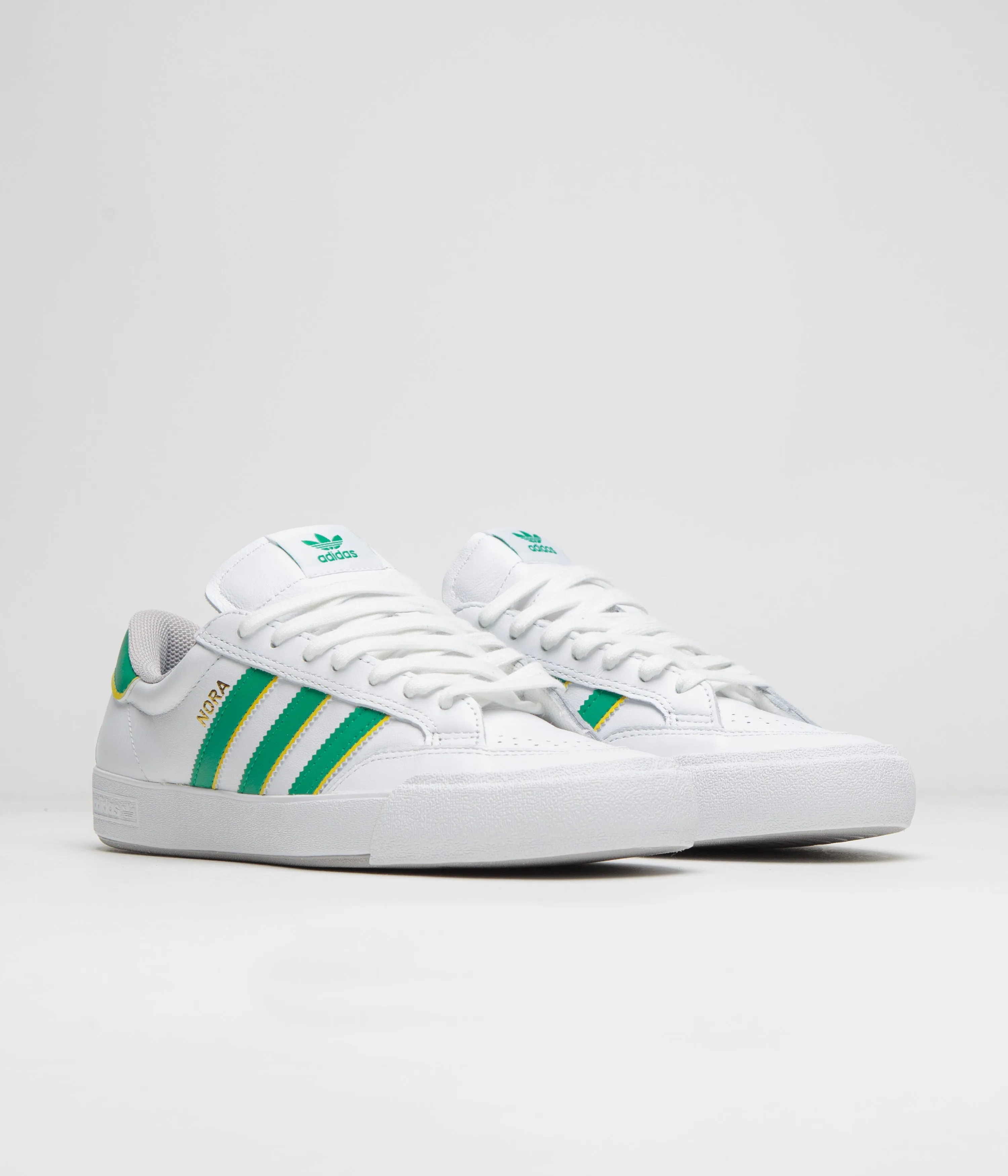 Adidas Nora Shoes - Cloud White / Court Green / Yellow Adidas