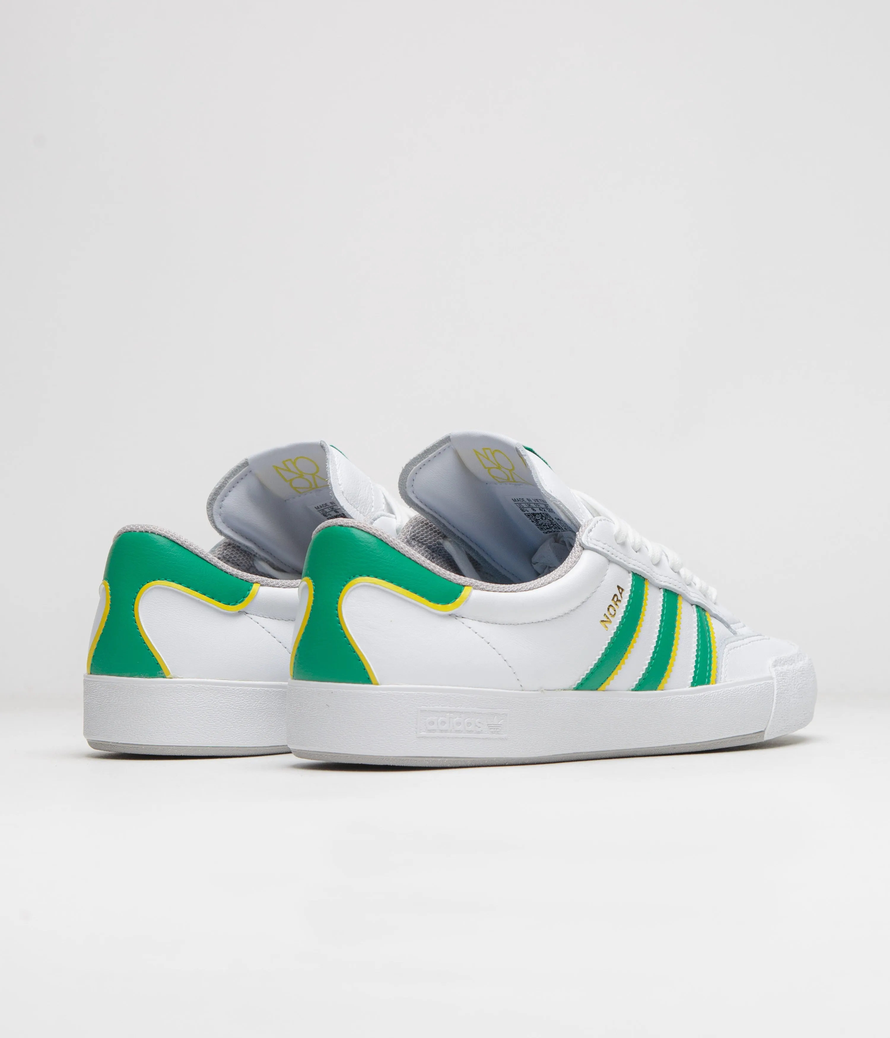 Adidas Nora Shoes - Cloud White / Court Green / Yellow Adidas