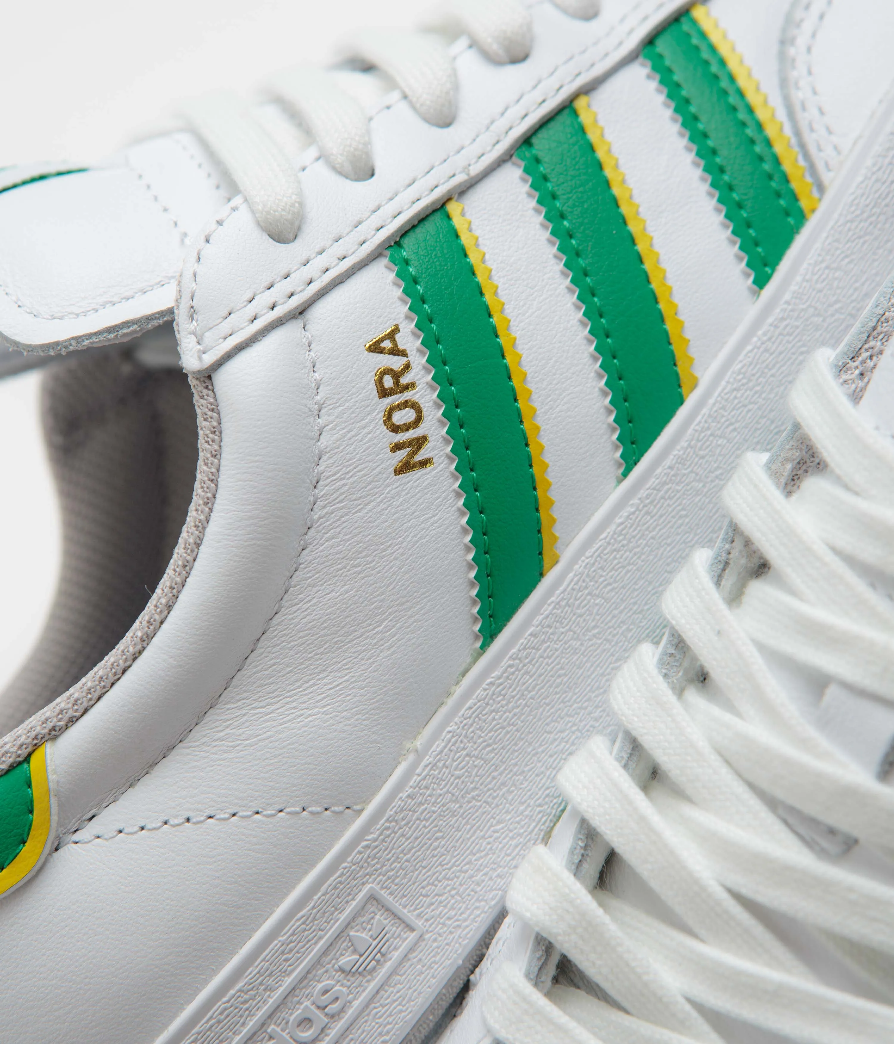Adidas Nora Shoes - Cloud White / Court Green / Yellow Adidas