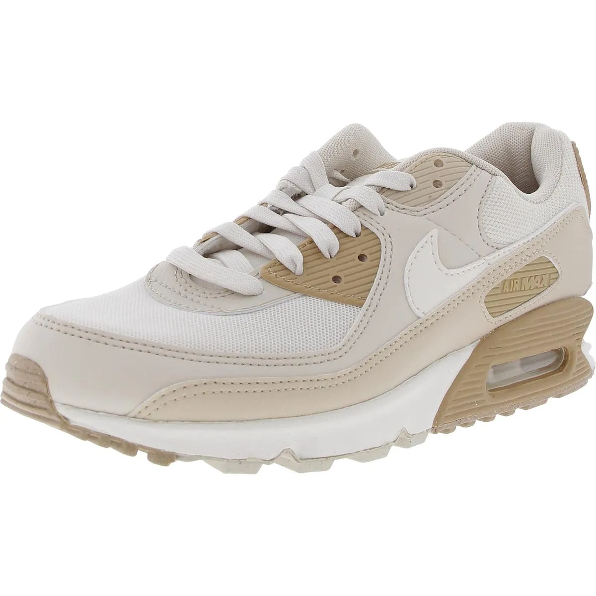 Air Max 90 Womens Lace-Up Faux Leather Running & Training Shoes