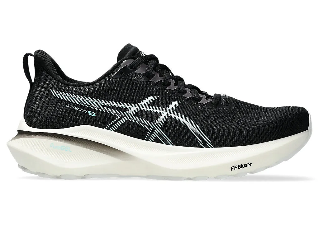 ASICS WOMENS GT-2000 13 BLACK/MINT RUNNING SHOES