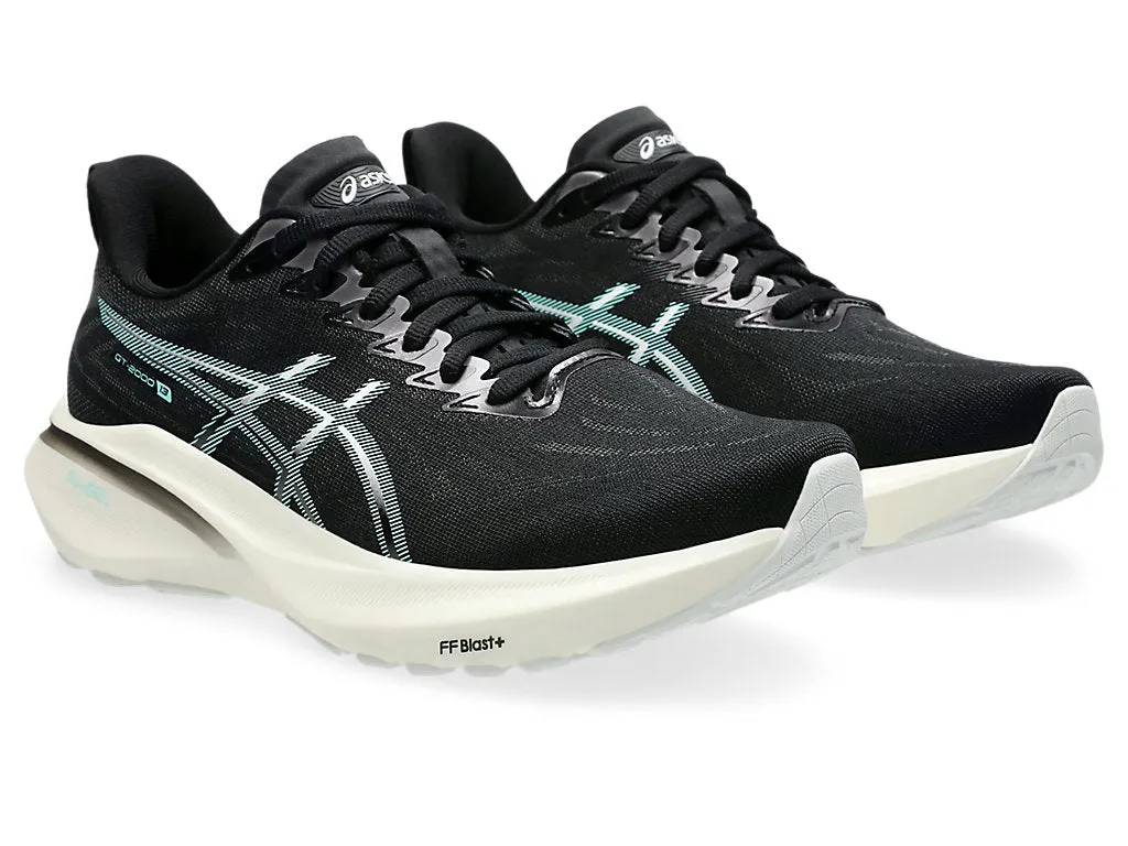 ASICS WOMENS GT-2000 13 BLACK/MINT RUNNING SHOES