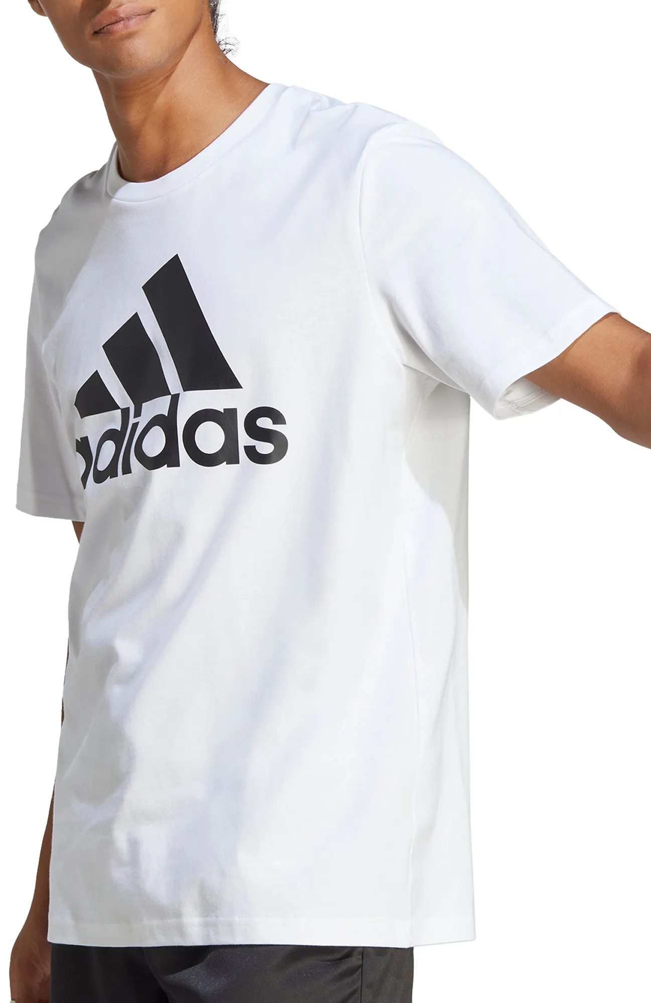 Clothing Adidas  Men adidas Essentials Big Logo Short Sleeve Mens Top - White