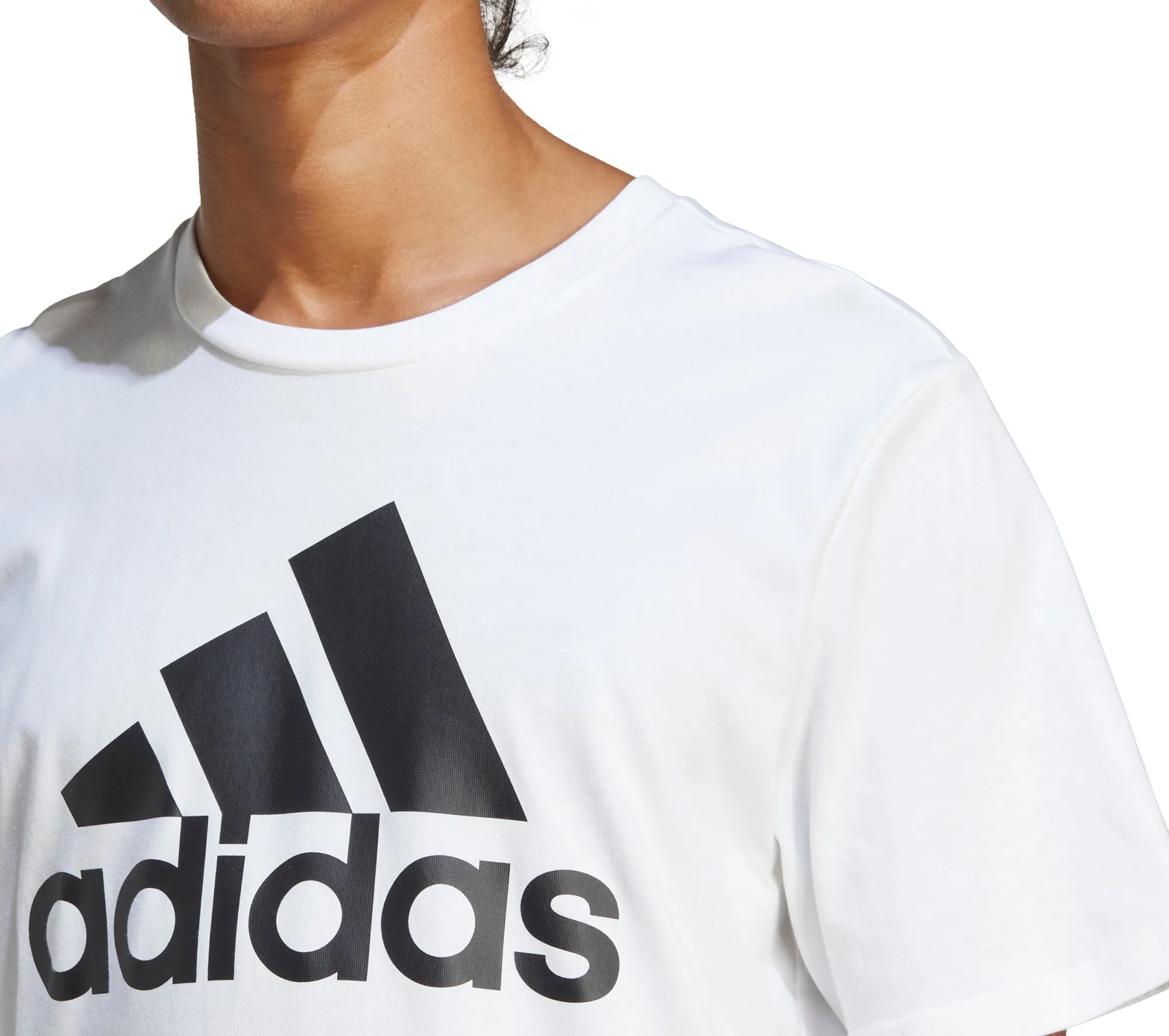 Clothing Adidas  Men adidas Essentials Big Logo Short Sleeve Mens Top - White
