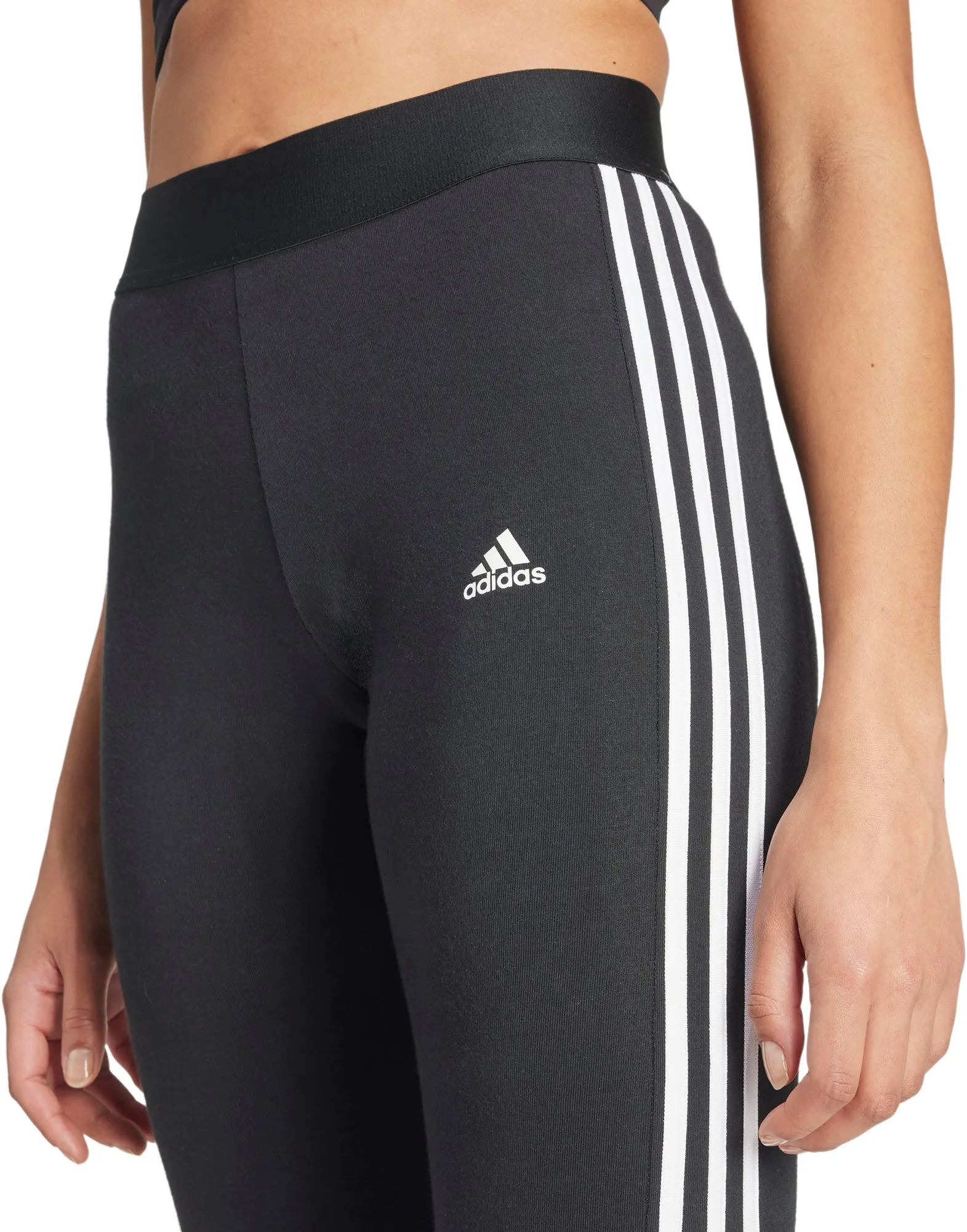 Clothing Adidas  Women adidas 3 Stripes Womens Long Training Tights - Black