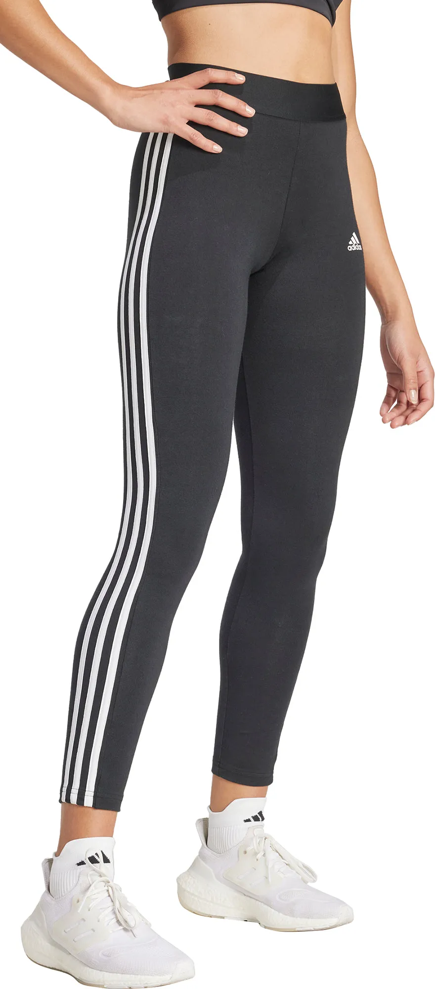 Clothing Adidas  Women adidas 3 Stripes Womens Long Training Tights - Black