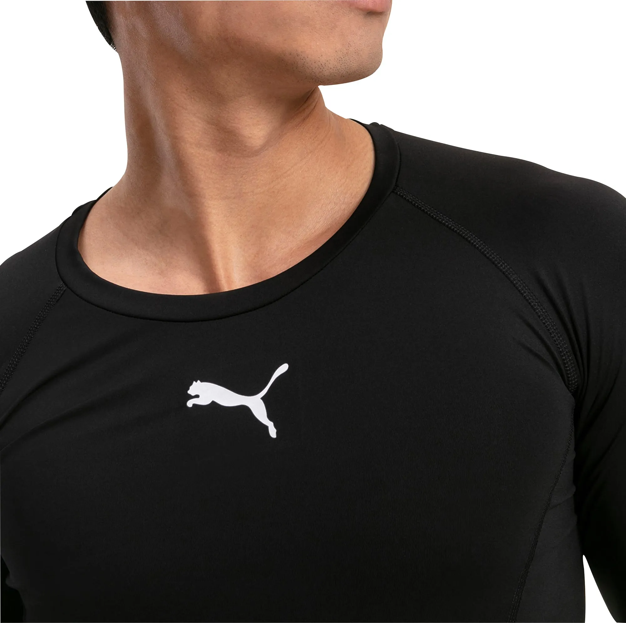 Clothing Puma  Men Puma Liga Baselayer Long Sleeve Mens Training Top - Black