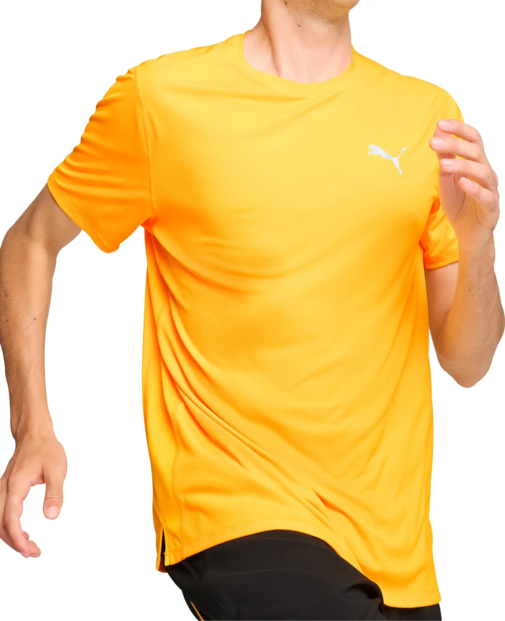 Clothing Puma  Men Puma Run Favourite Velocity Short Sleeve Mens Running Top - Orange