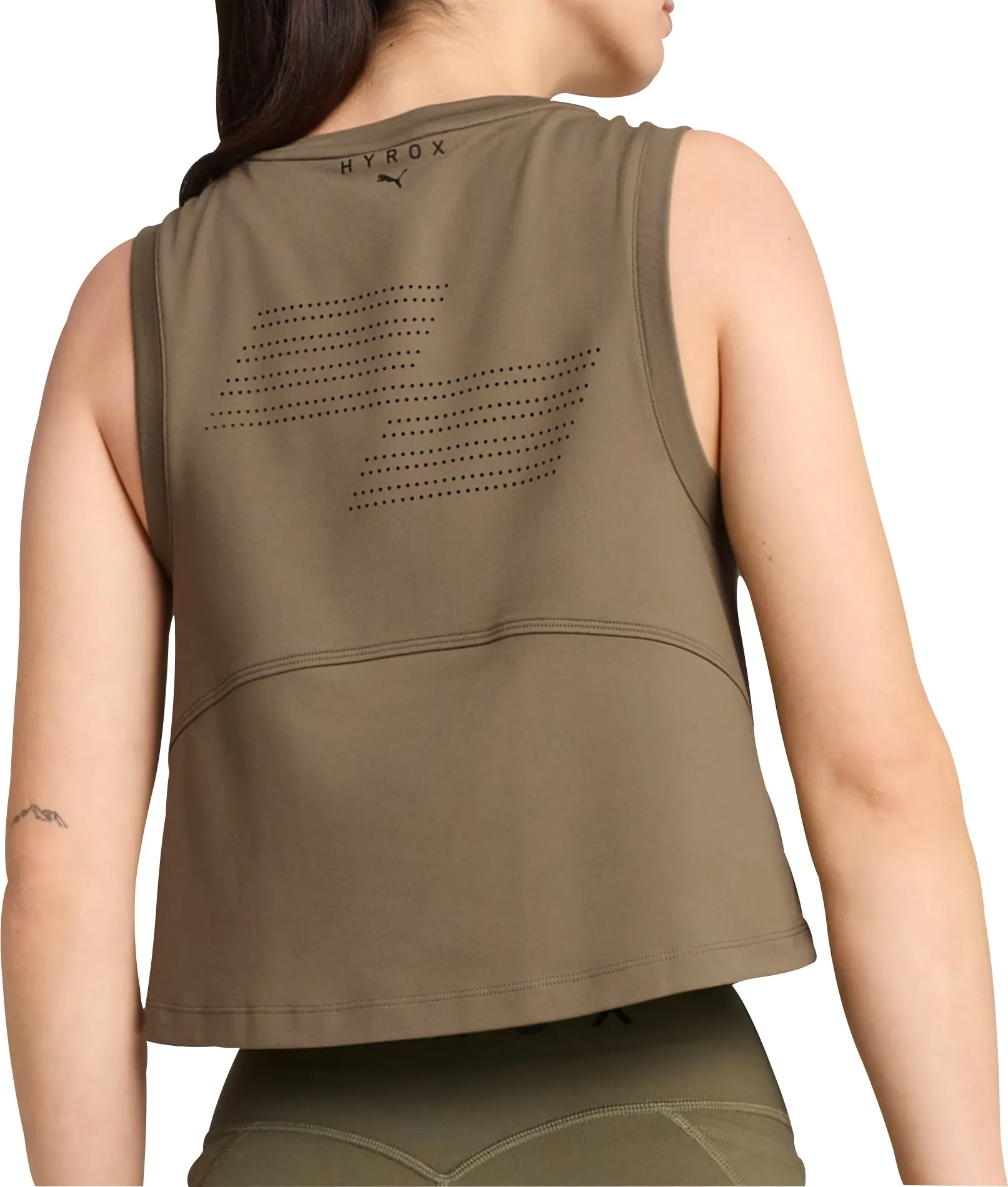 Clothing Puma  Women Puma X HYROX Cloudspun Womens Training Vest Tank Top - Green