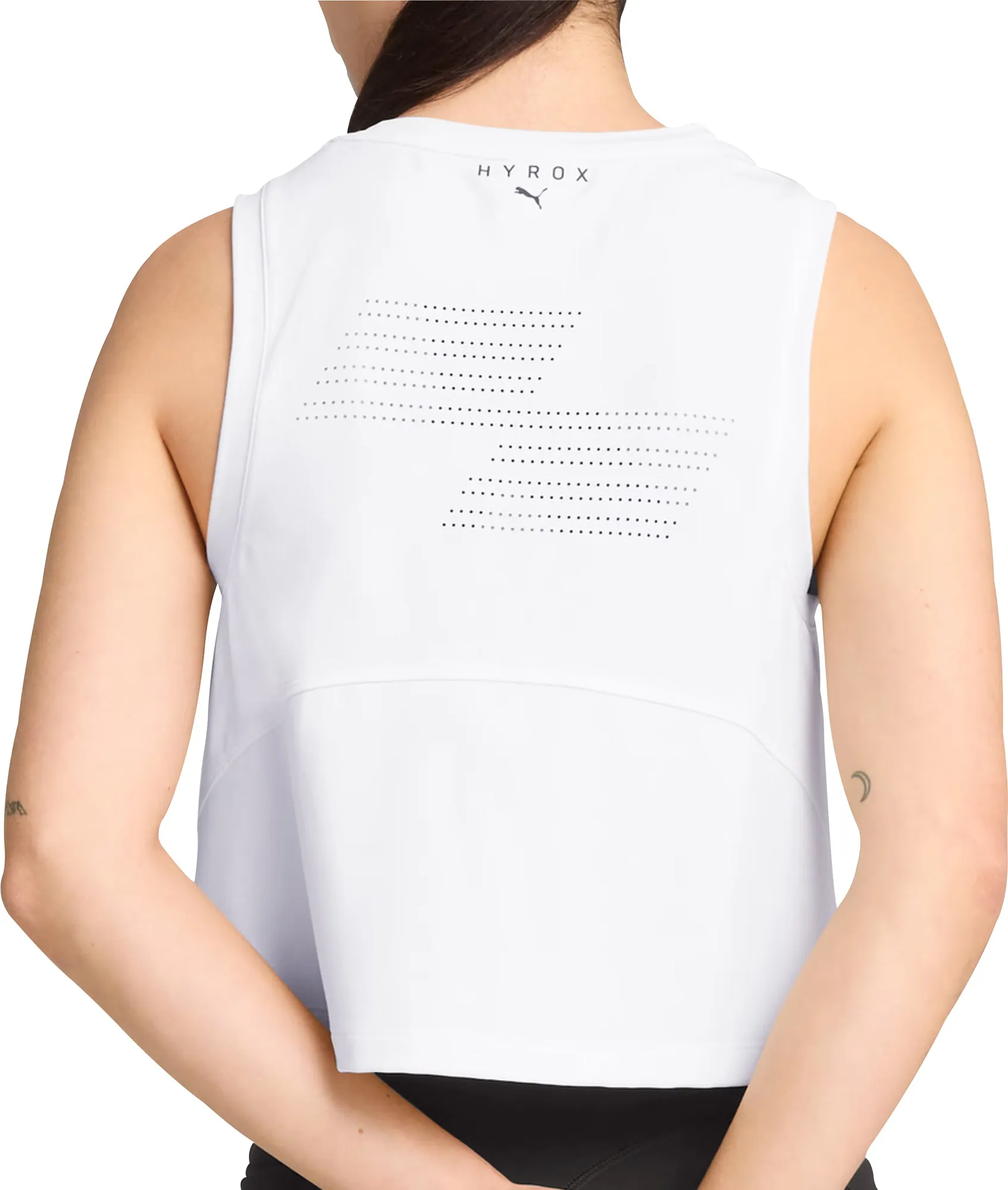 Clothing Puma  Women Puma X HYROX Cloudspun Womens Training Vest Tank Top - White