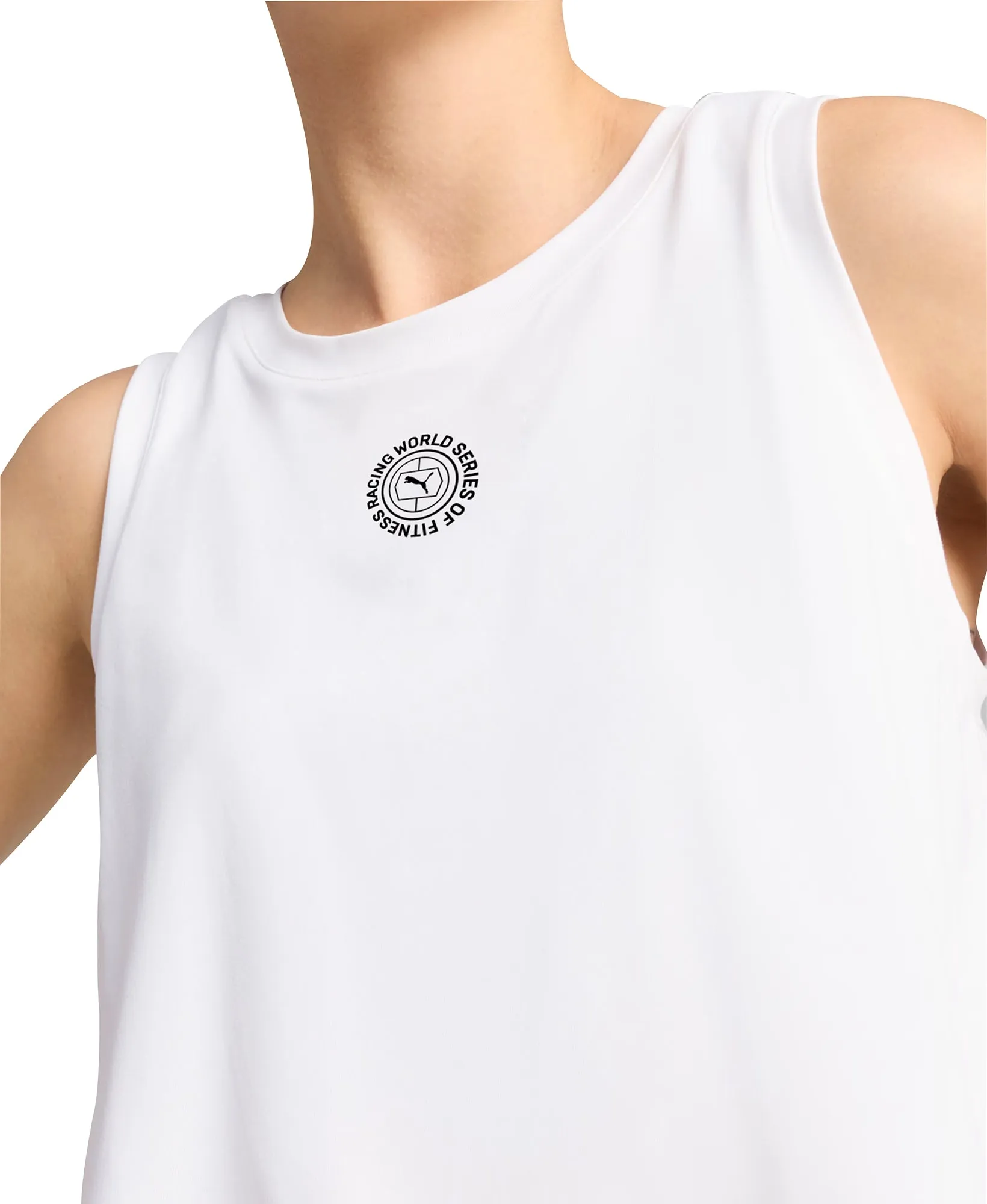 Clothing Puma  Women Puma X HYROX Cloudspun Womens Training Vest Tank Top - White