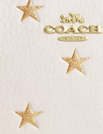 Coach Boxed Corner Zip Wristlet With Star Print And Charms Coach Bags