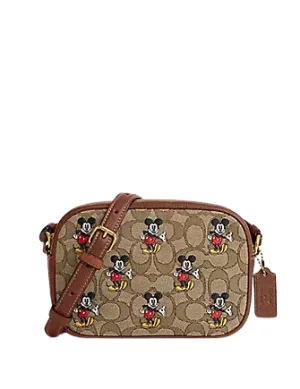 Coach Disney X Coach Mini Jamie Camera Bag In Signature Jacquard With Mickey Mouse Print Coach Bags