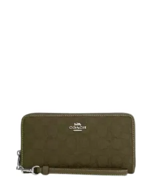 Coach Long Zip Around Wallet In Signature Jacquard Coach Bags