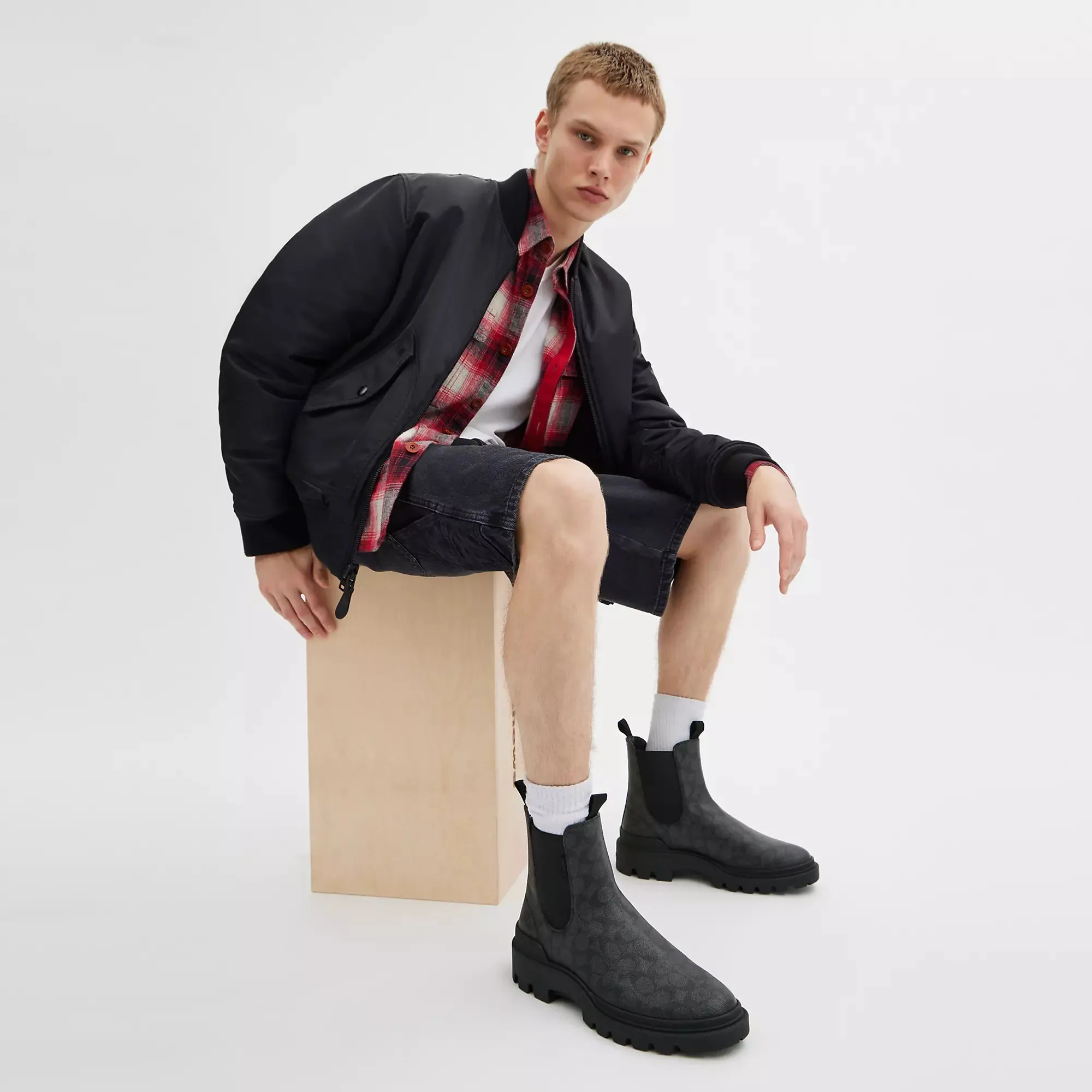 Coach Outlet Collin Boot In Signature Canvas COACH Outlet Bags
