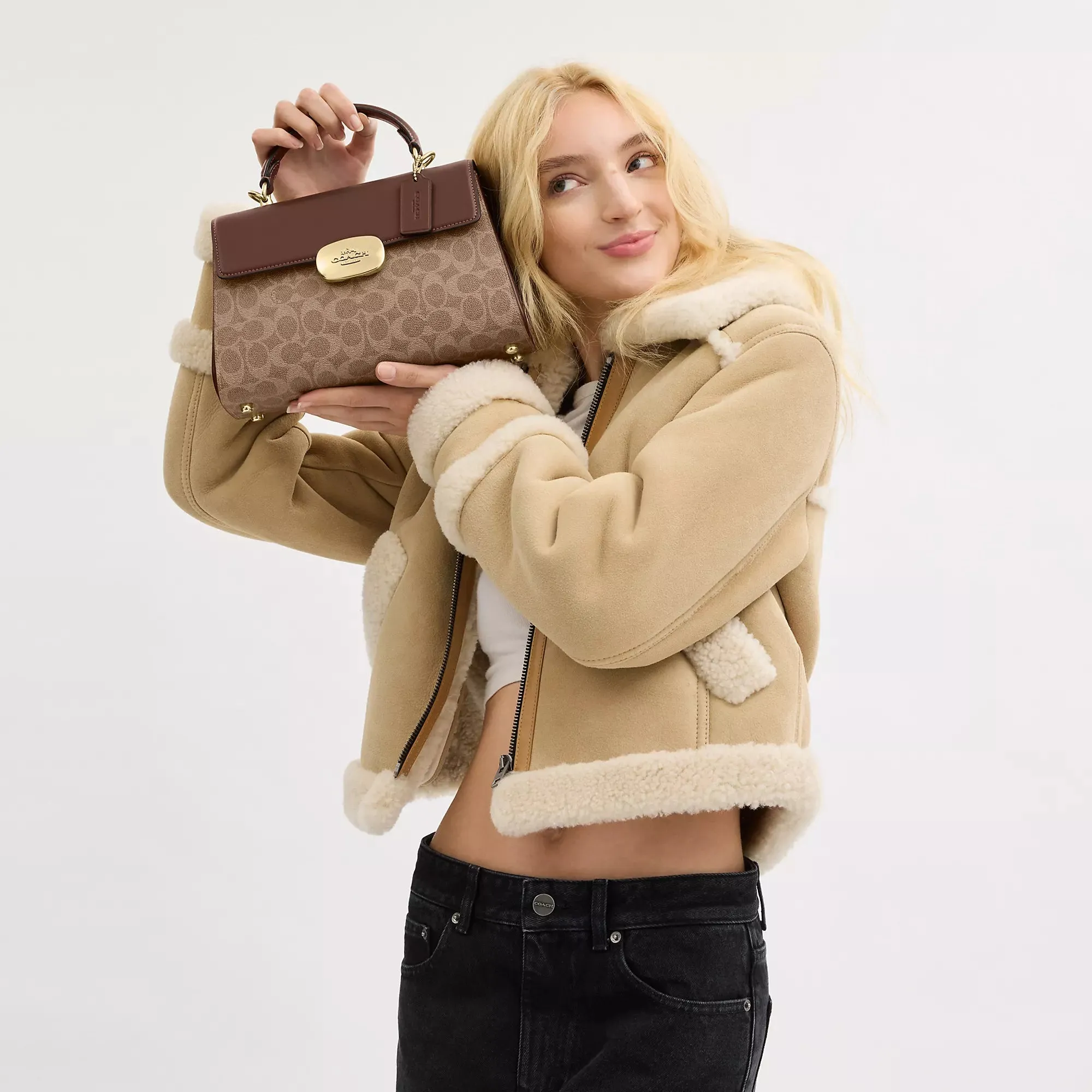 Coach Outlet Eliza Top Handle Bag In Signature Canvas COACH Outlet Bags