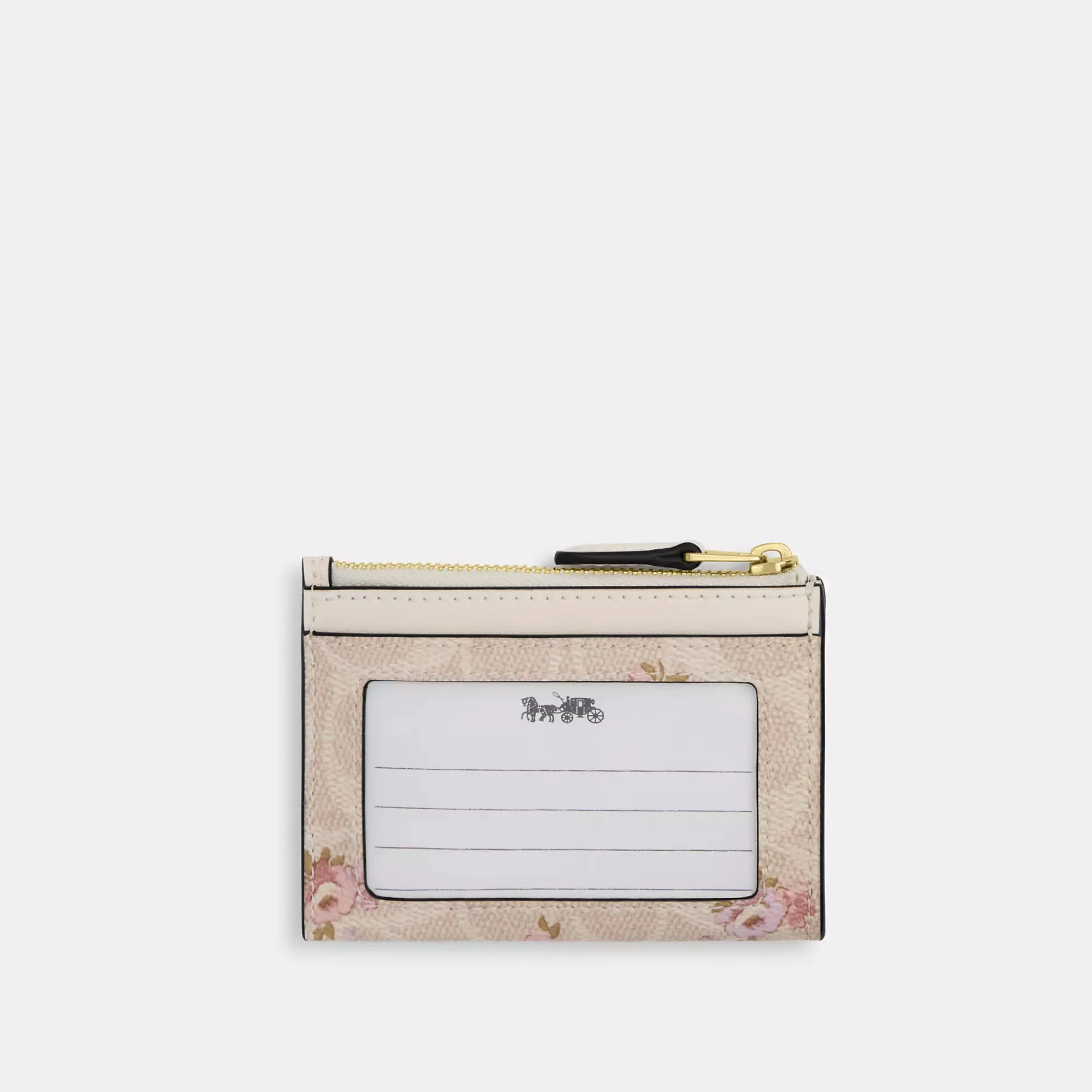 Coach Outlet Mini Skinny Id Case In Signature Canvas With Floral Print COACH Outlet Bags