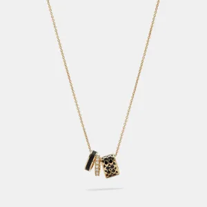 Coach Outlet Signature Enamel Necklace COACH Outlet Bags