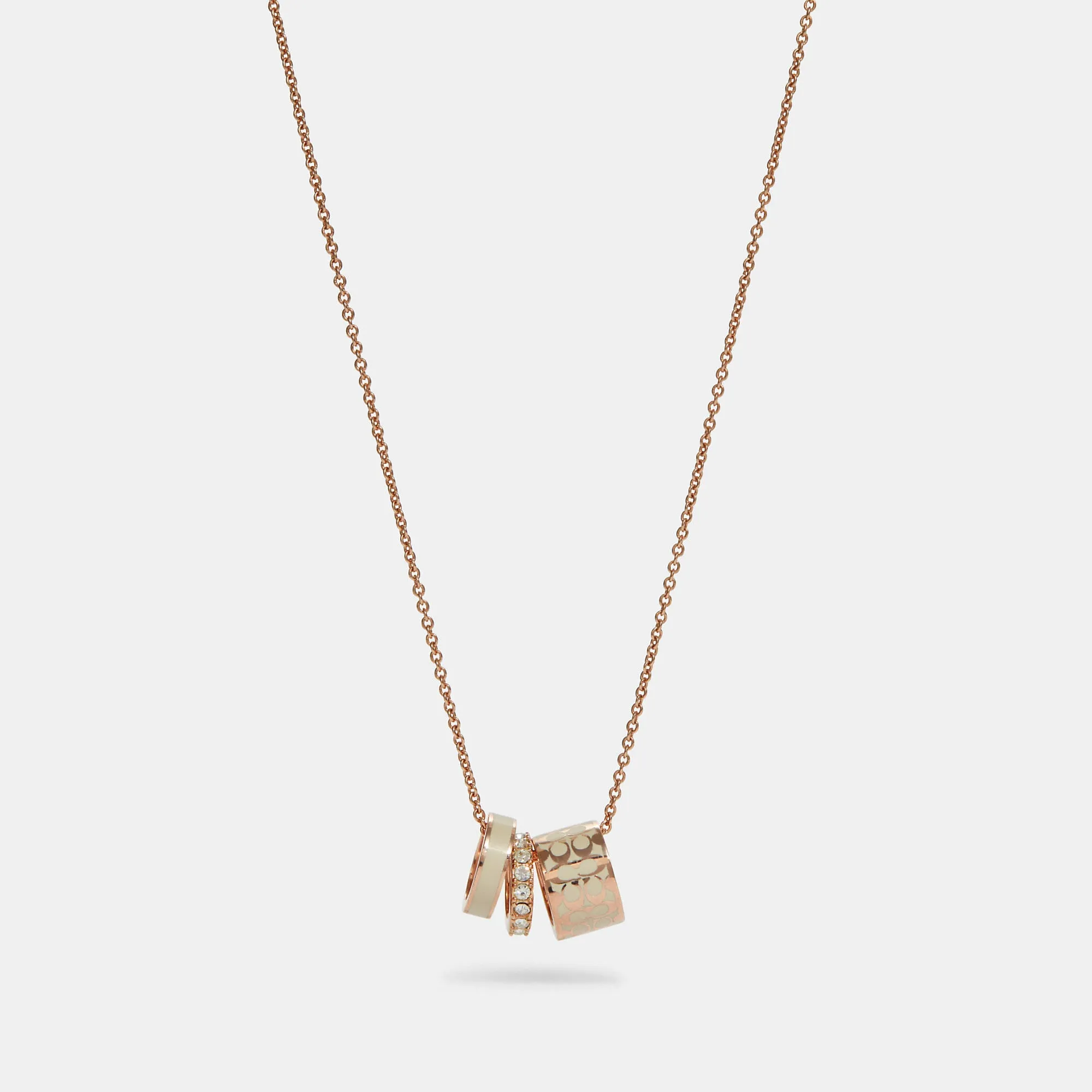 Coach Outlet Signature Enamel Necklace COACH Outlet Bags