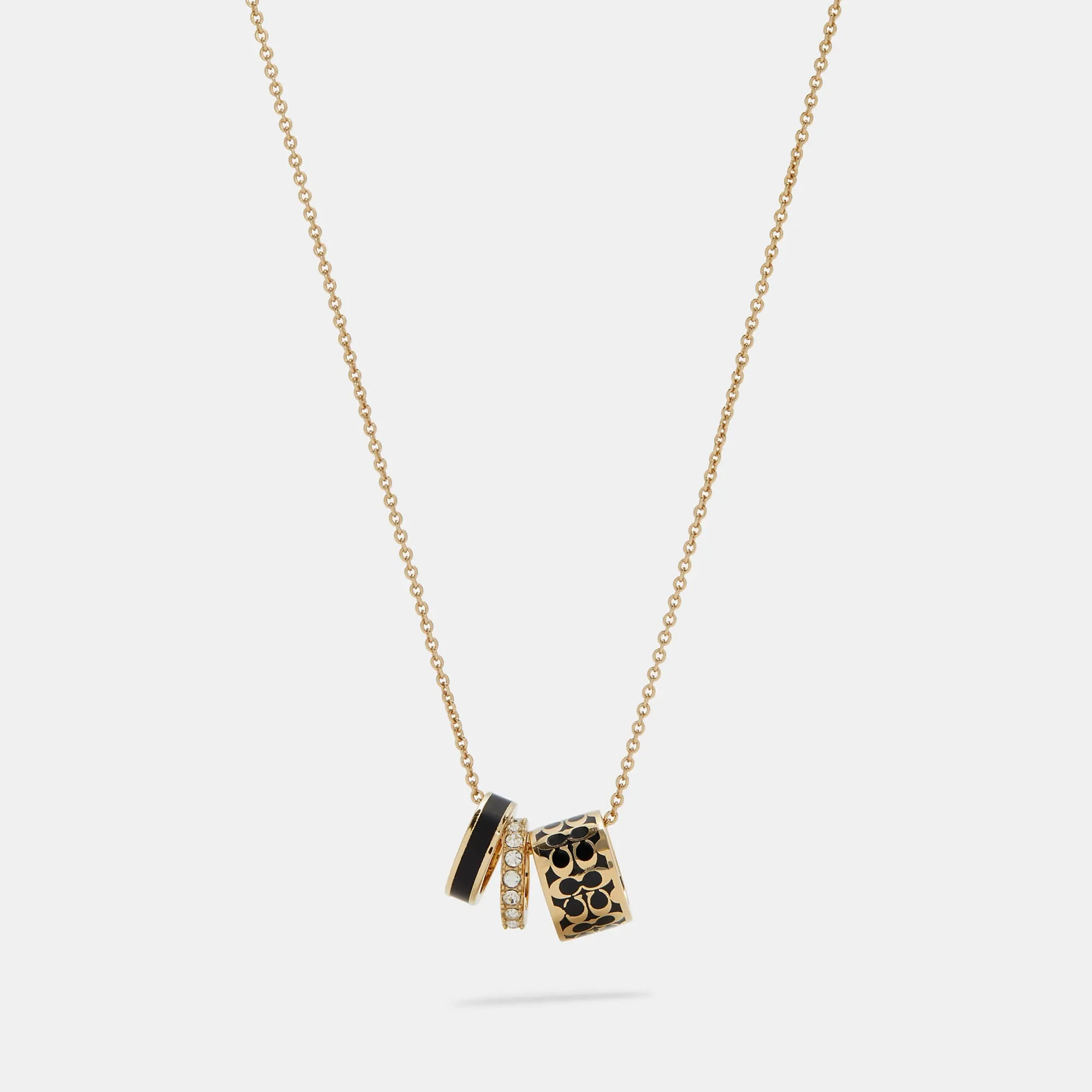 Coach Outlet Signature Enamel Necklace COACH Outlet Bags