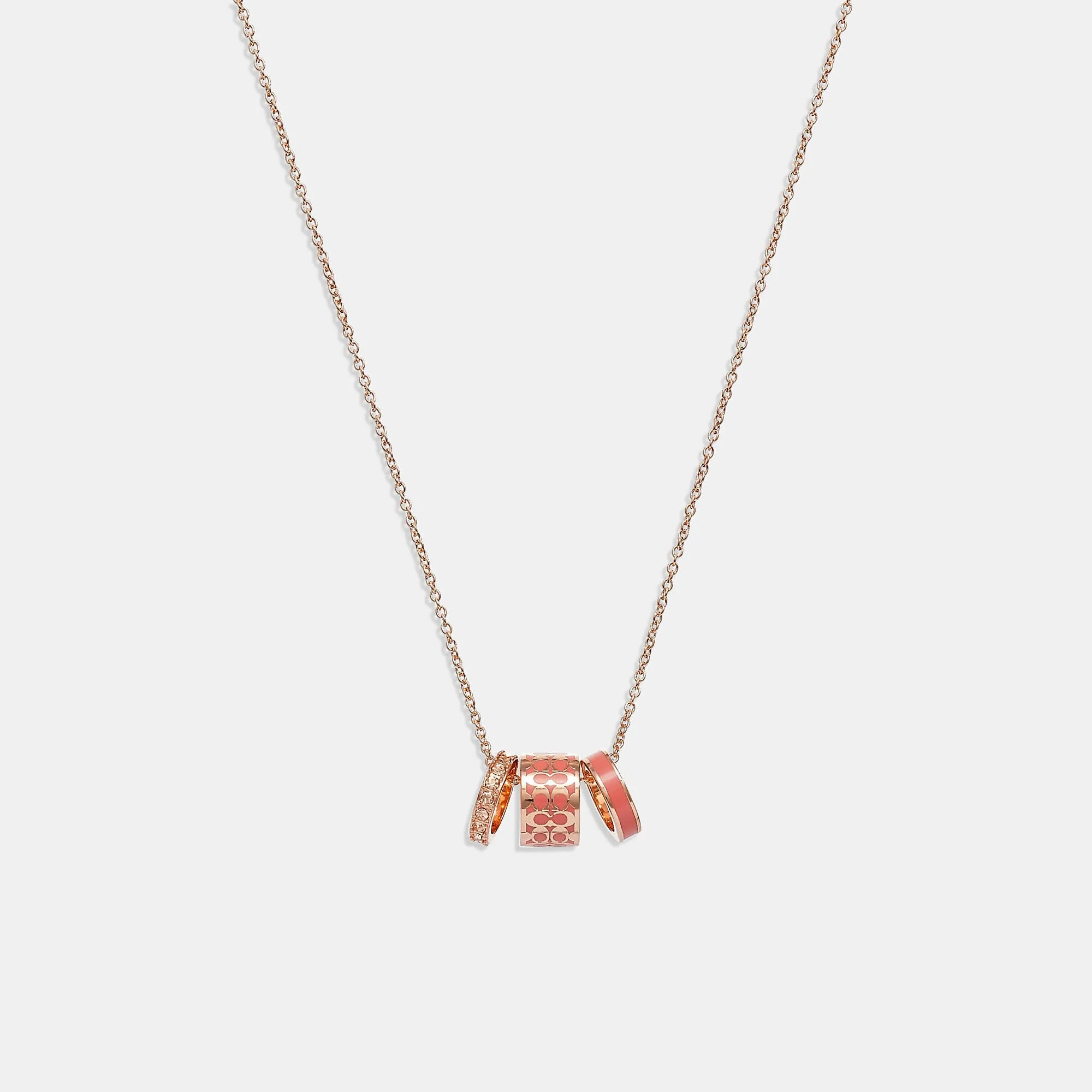 Coach Outlet Signature Enamel Necklace COACH Outlet Bags