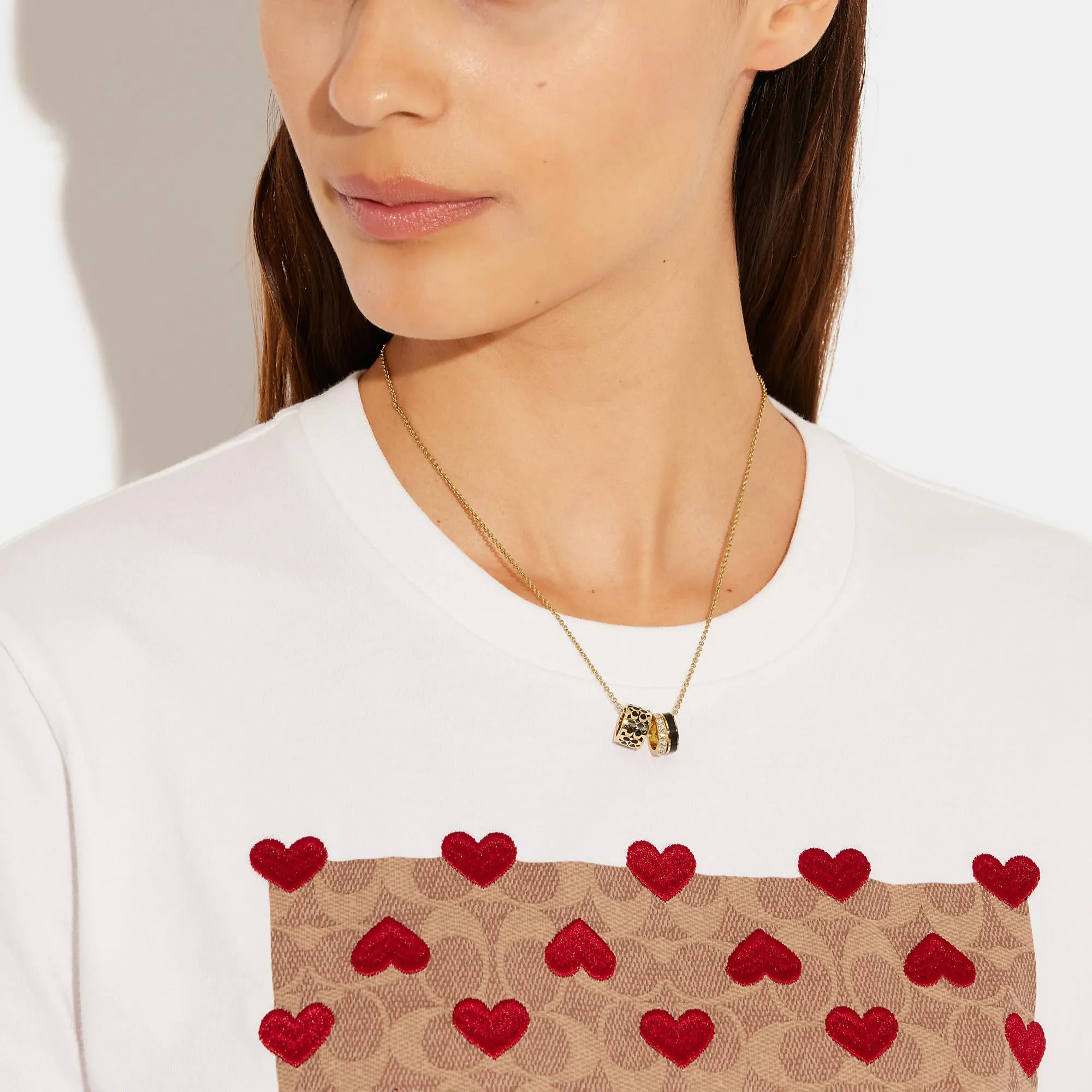 Coach Outlet Signature Enamel Necklace COACH Outlet Bags