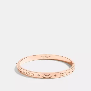 Coach Outlet Signature Hinged Bangle COACH Outlet Bags