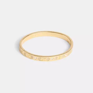 Coach Outlet Signature Pavé Hinged Bangle COACH Outlet Bags