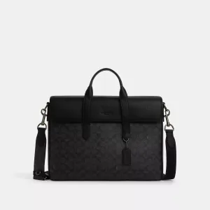 Coach Outlet Sullivan Portfolio Brief In Signature Canvas COACH Outlet Bags