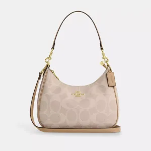 Coach Outlet Teri Hobo Bag In Blocked Signature Canvas COACH Outlet Bags