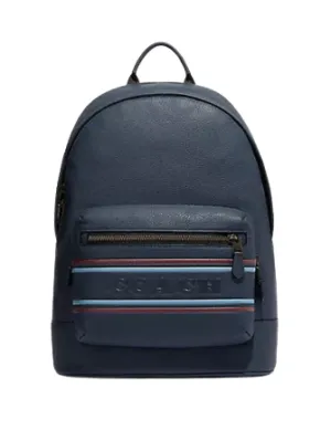 Coach West Backpack With Coach Stripe Coach Bags