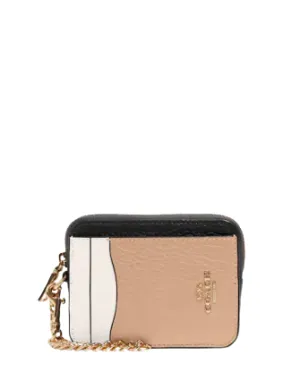 Coach Zip Card Case In Colorblock Coach Bags