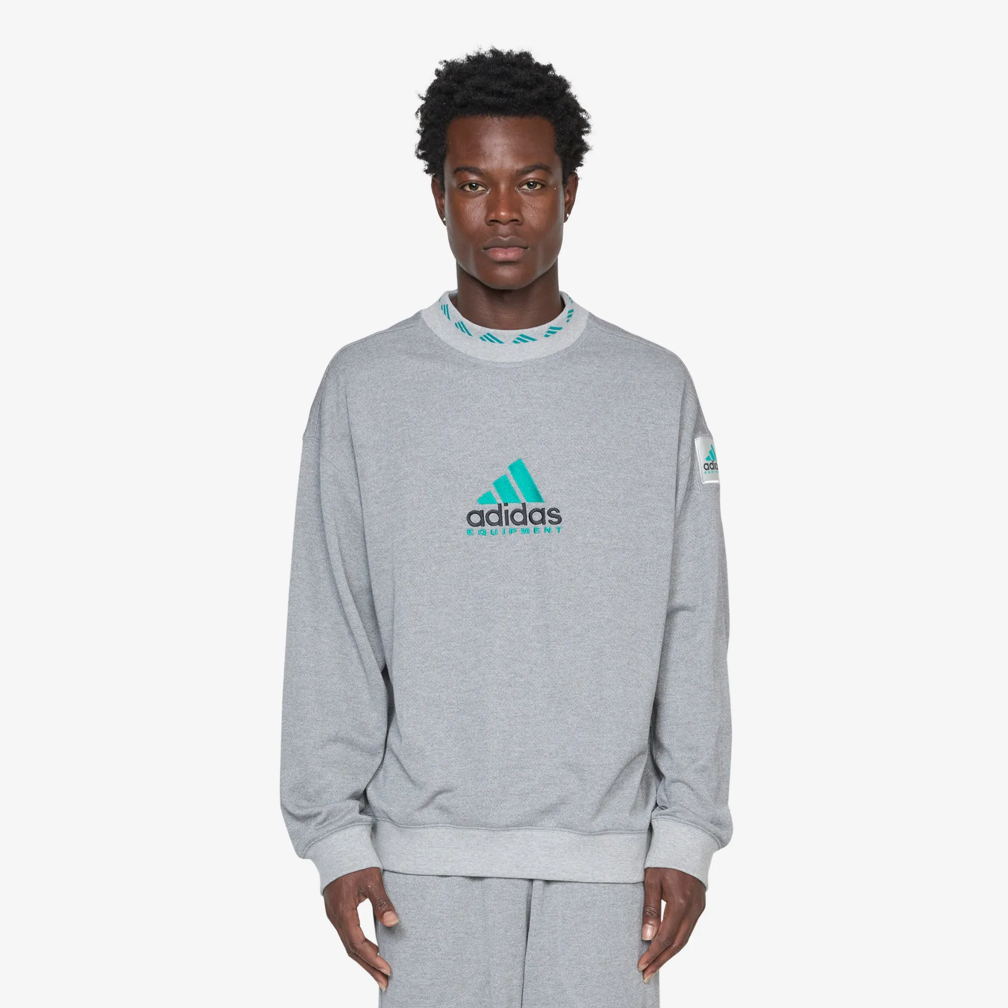 EQT Reflective Crewneck Sweatshirt Medium Grey Heather adidas Clothing