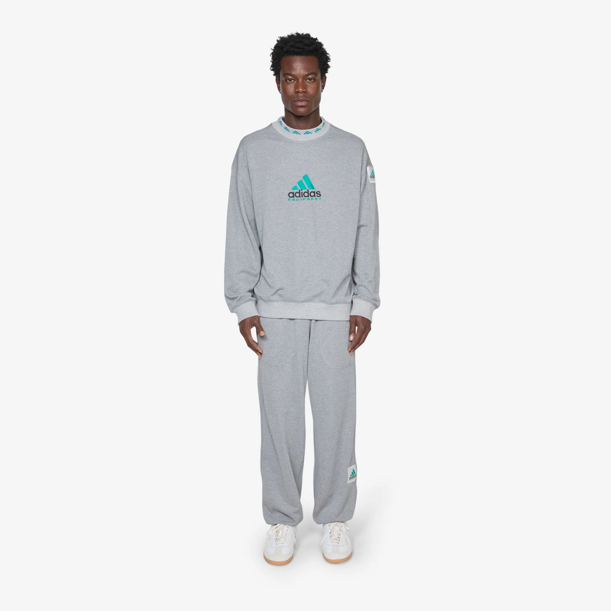 EQT Reflective Crewneck Sweatshirt Medium Grey Heather adidas Clothing