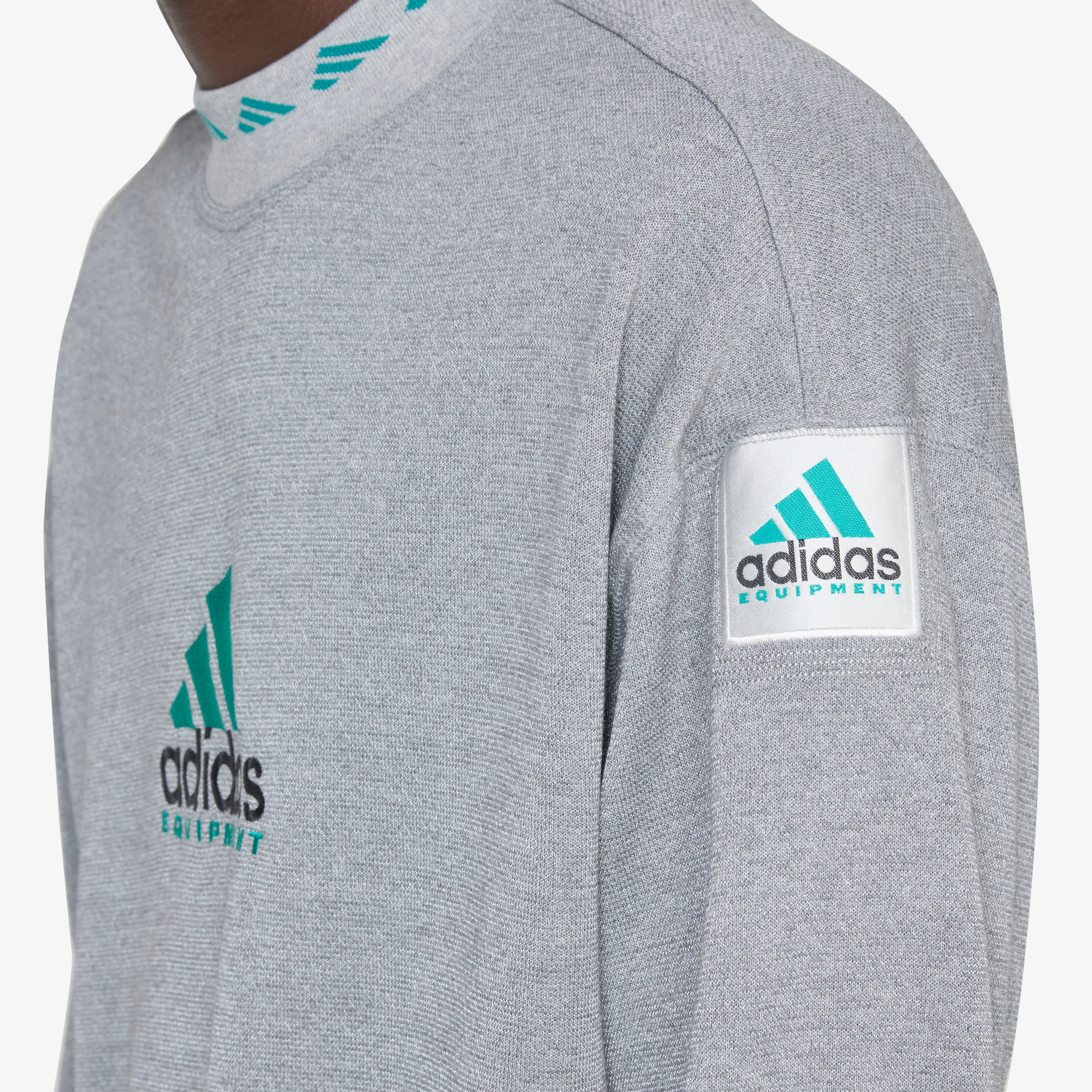EQT Reflective Crewneck Sweatshirt Medium Grey Heather adidas Clothing