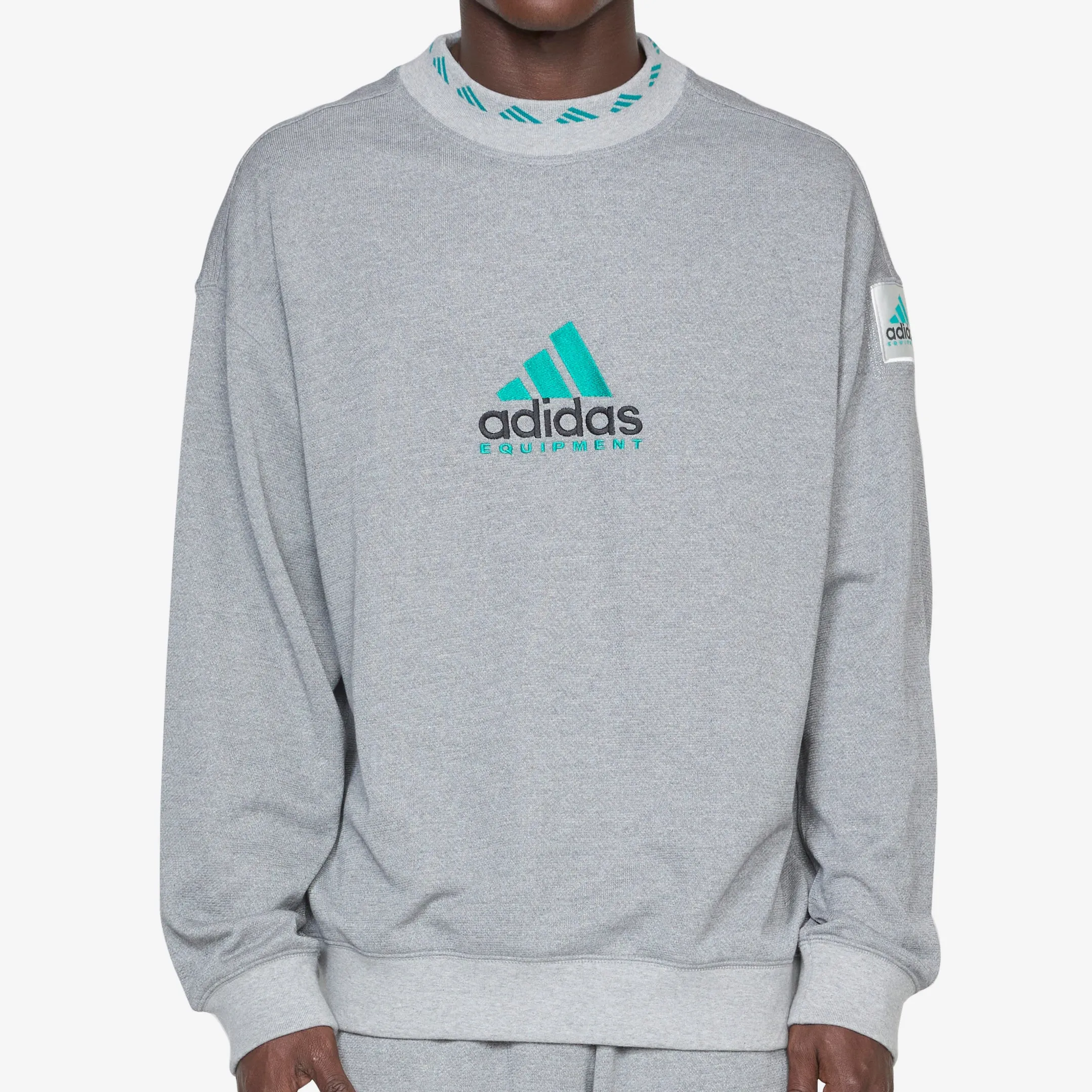 EQT Reflective Crewneck Sweatshirt Medium Grey Heather adidas Clothing