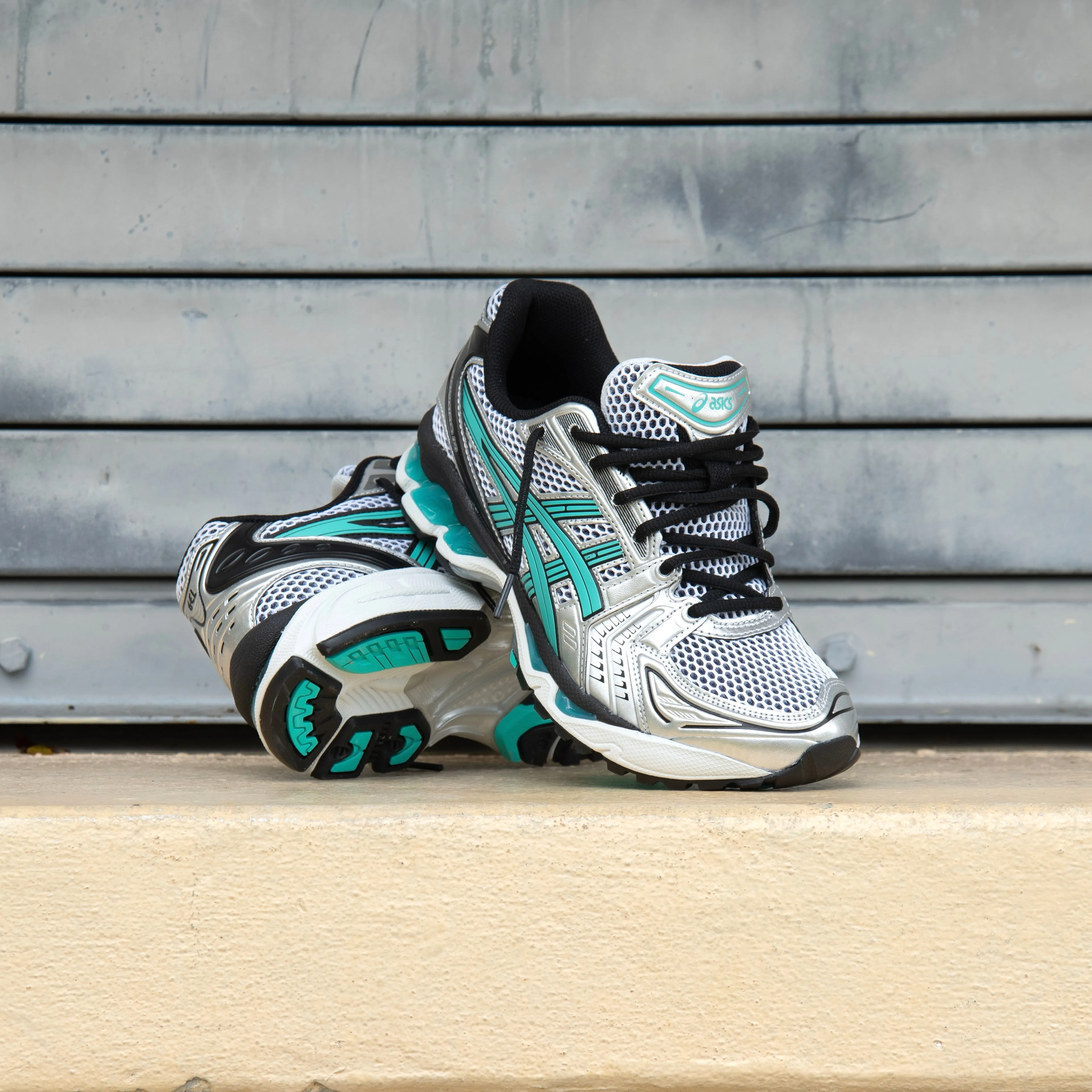 Mens Asics Gel-Kayano 14 (White/Waterfall) Asics Shoes