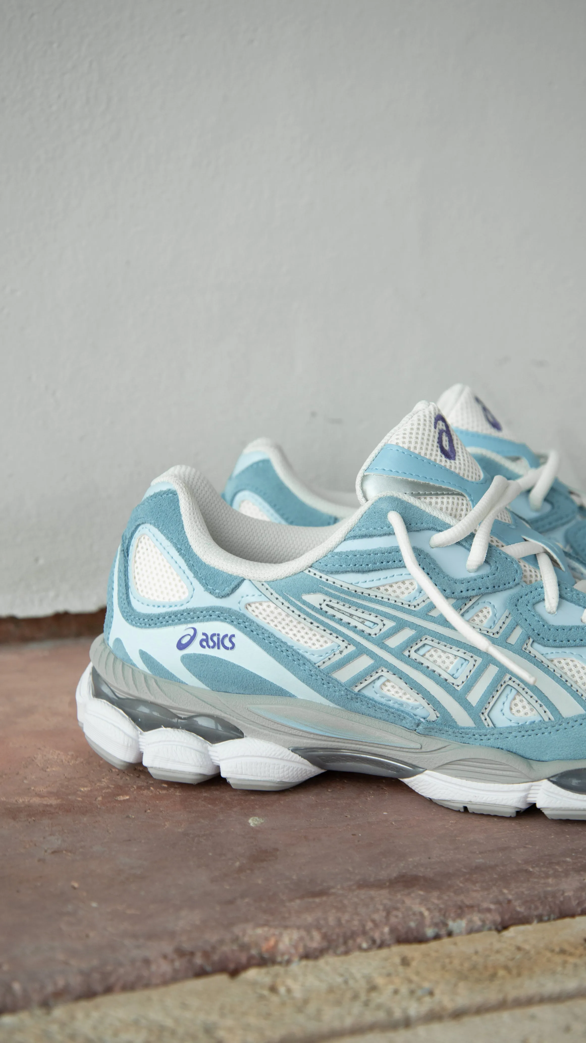 Mens Asics Gel-NYC (Cream/Arctic sky) Asics Shoes