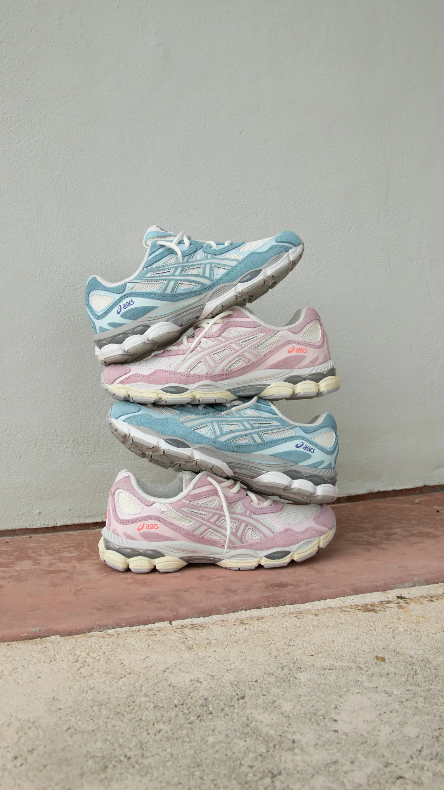 Mens Asics Gel-NYC (Cream/Arctic sky) Asics Shoes
