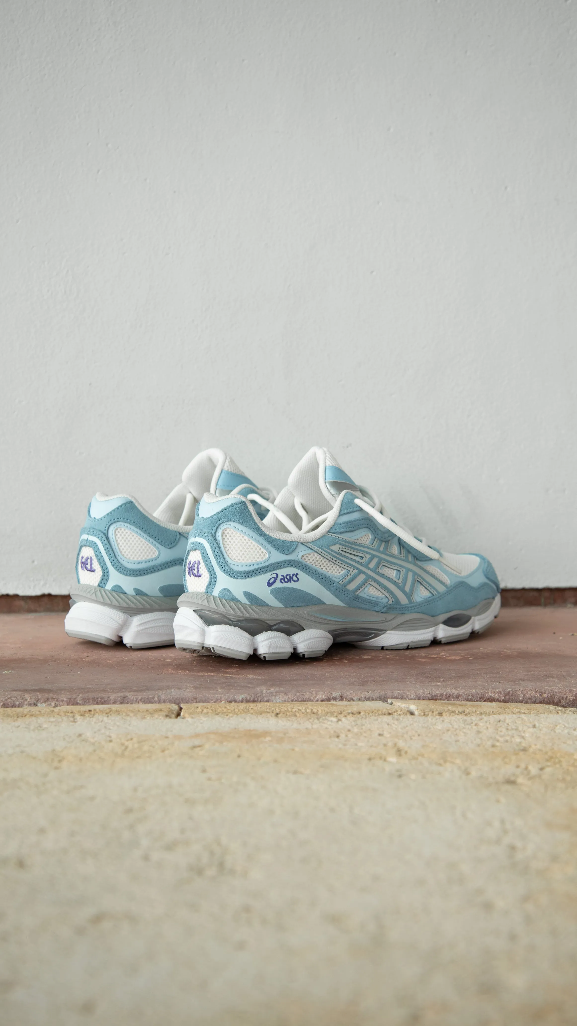 Mens Asics Gel-NYC (Cream/Arctic sky) Asics Shoes