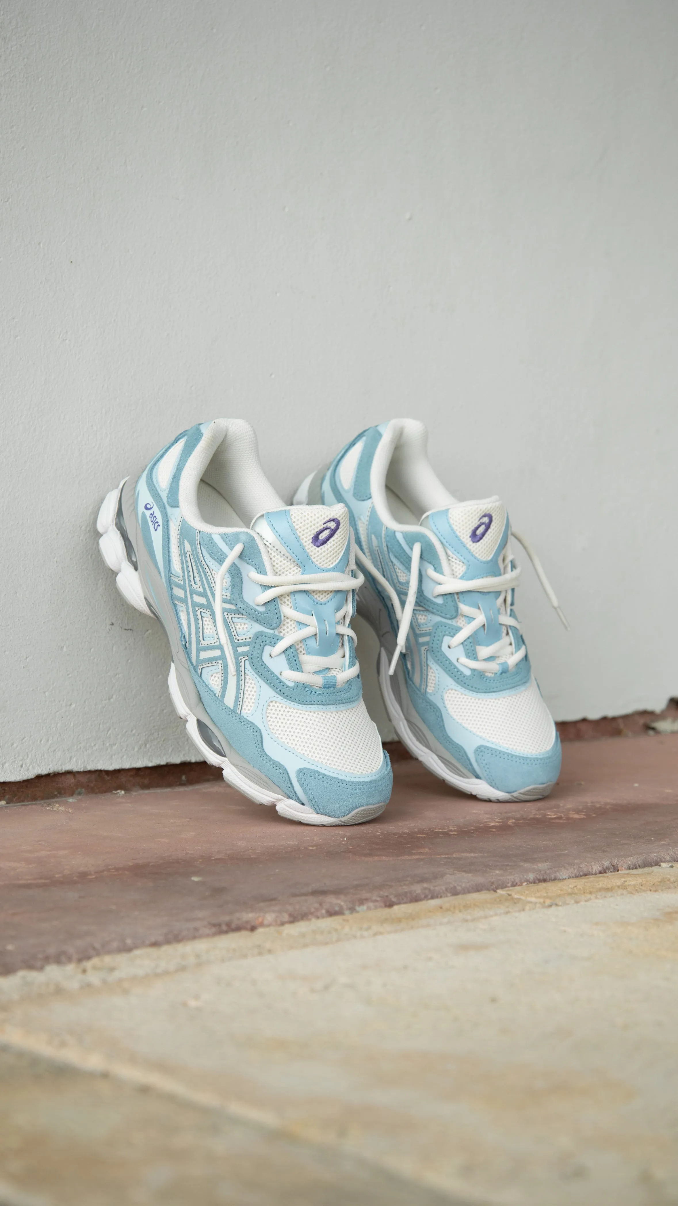 Mens Asics Gel-NYC (Cream/Arctic sky) Asics Shoes