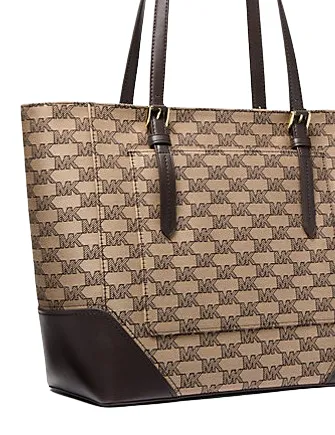 Michael Michael Kors Aria Large Signature Logo Jacquard Tote Bag Michael Kors Bags