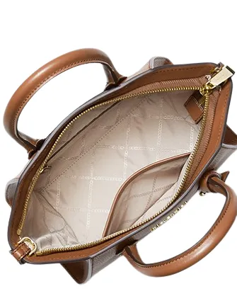 Michael Michael Kors Avril Small Leather Top-Zip Satchel Michael Kors Bags