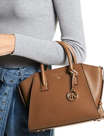 Michael Michael Kors Avril Small Leather Top-Zip Satchel Michael Kors Bags
